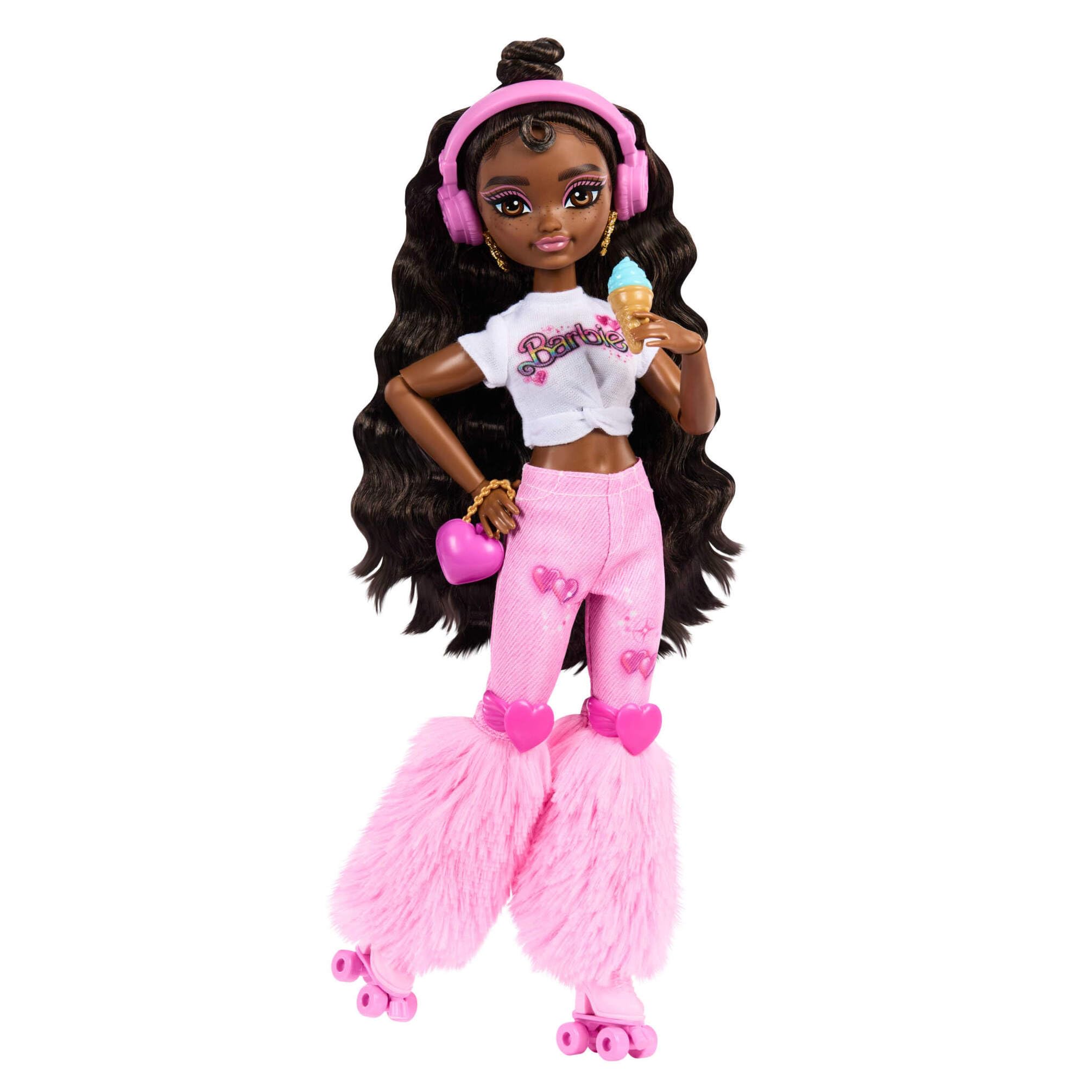 Barbie Dream Besties Doll and Accessories - Poshable Roller Skating Doll with Fashion Outfit & Fun Accessories for Kids 4+ 1