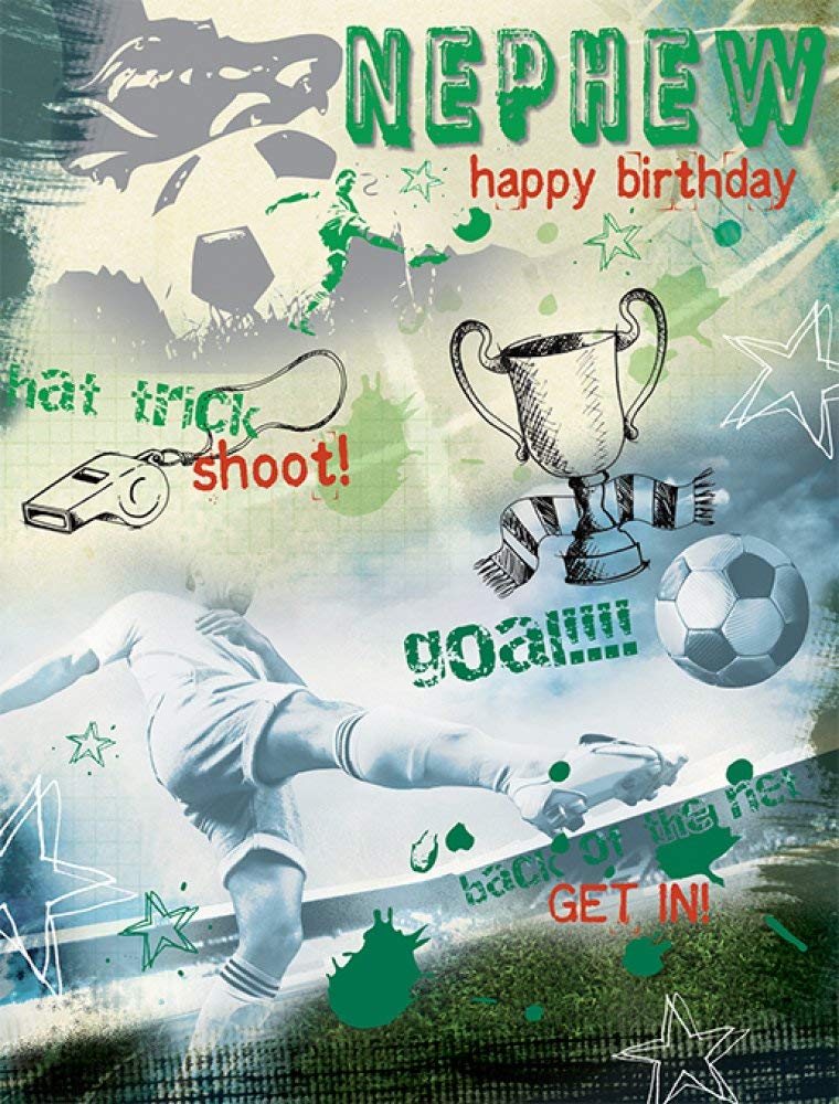 Piccadilly Greetings Nephew Birthday Card | 8 x 6 Inches | Designed & Made in the UK