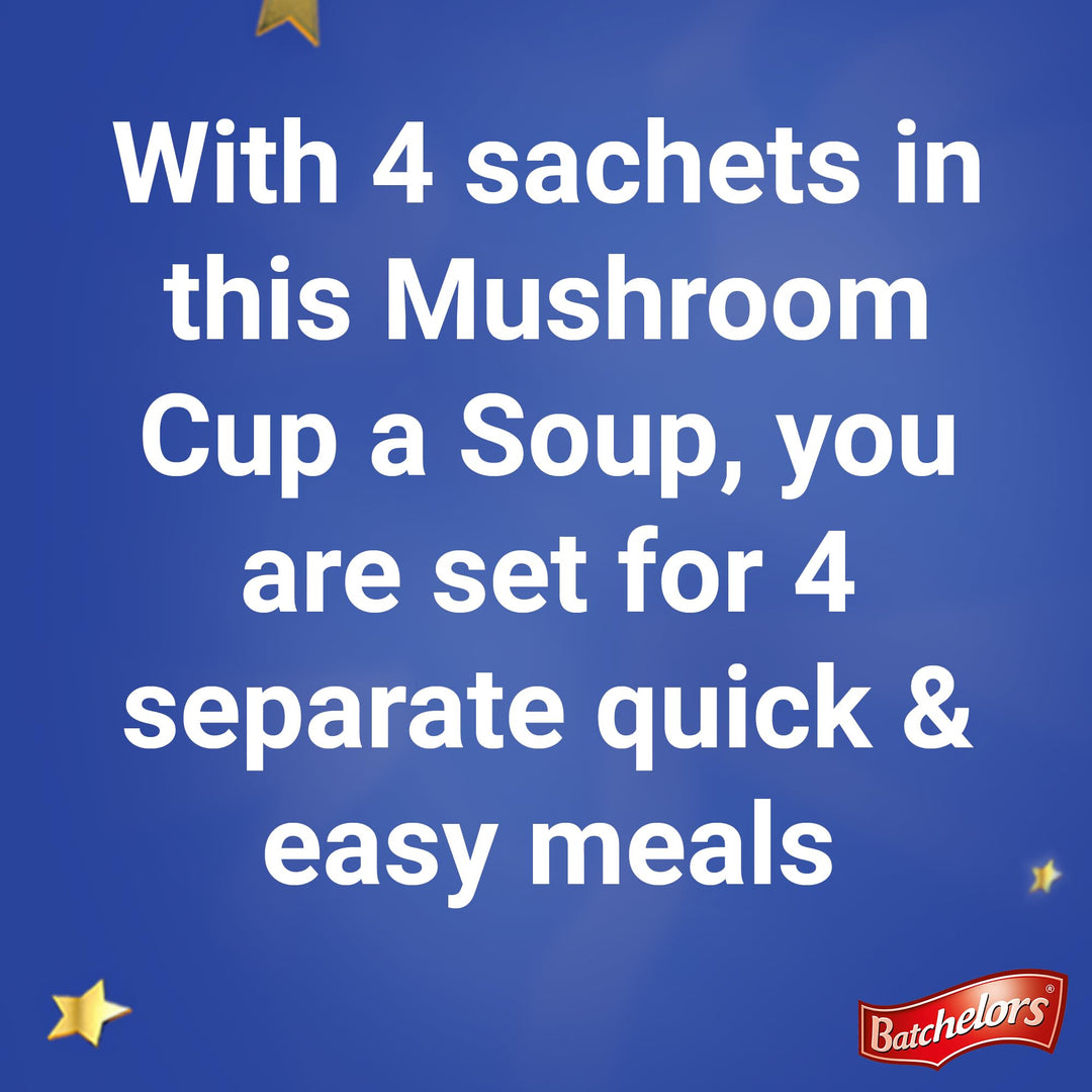 Batchelors Cup a Soup Mushroom Instant Soup Sachets, 4 Sachets, 99 g