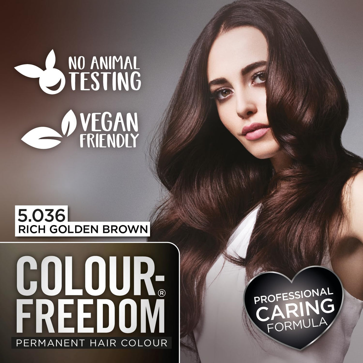Knight & Wilson Colour Freedom Rich Golden Brown Permanent Hair Colour - 100% Grey Coverage, Shine Enhancing