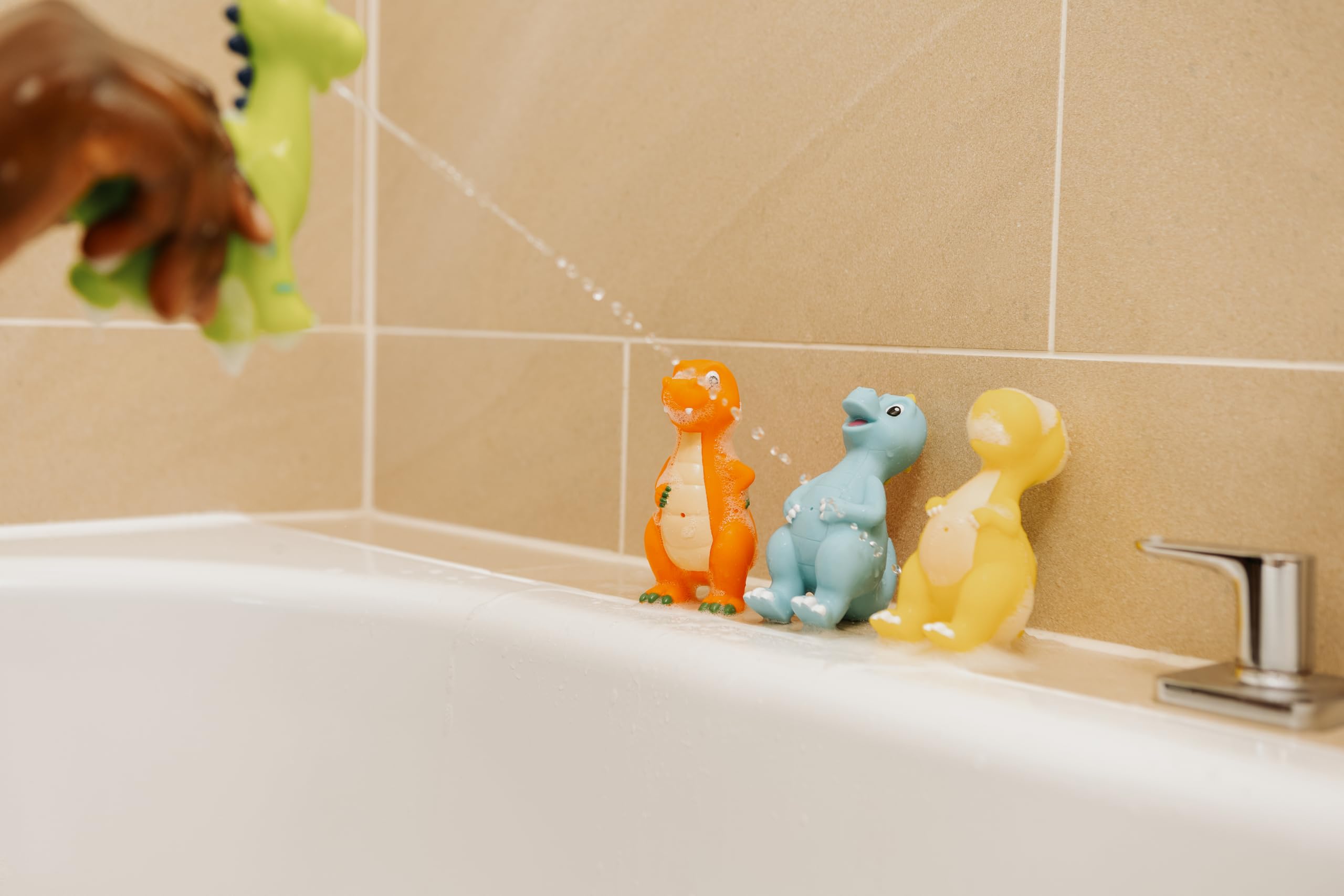 Nuby Dinosaur Bath Squirters - 4-Pack Colourful Bath Toys for Toddlers 10 Months+ 7
