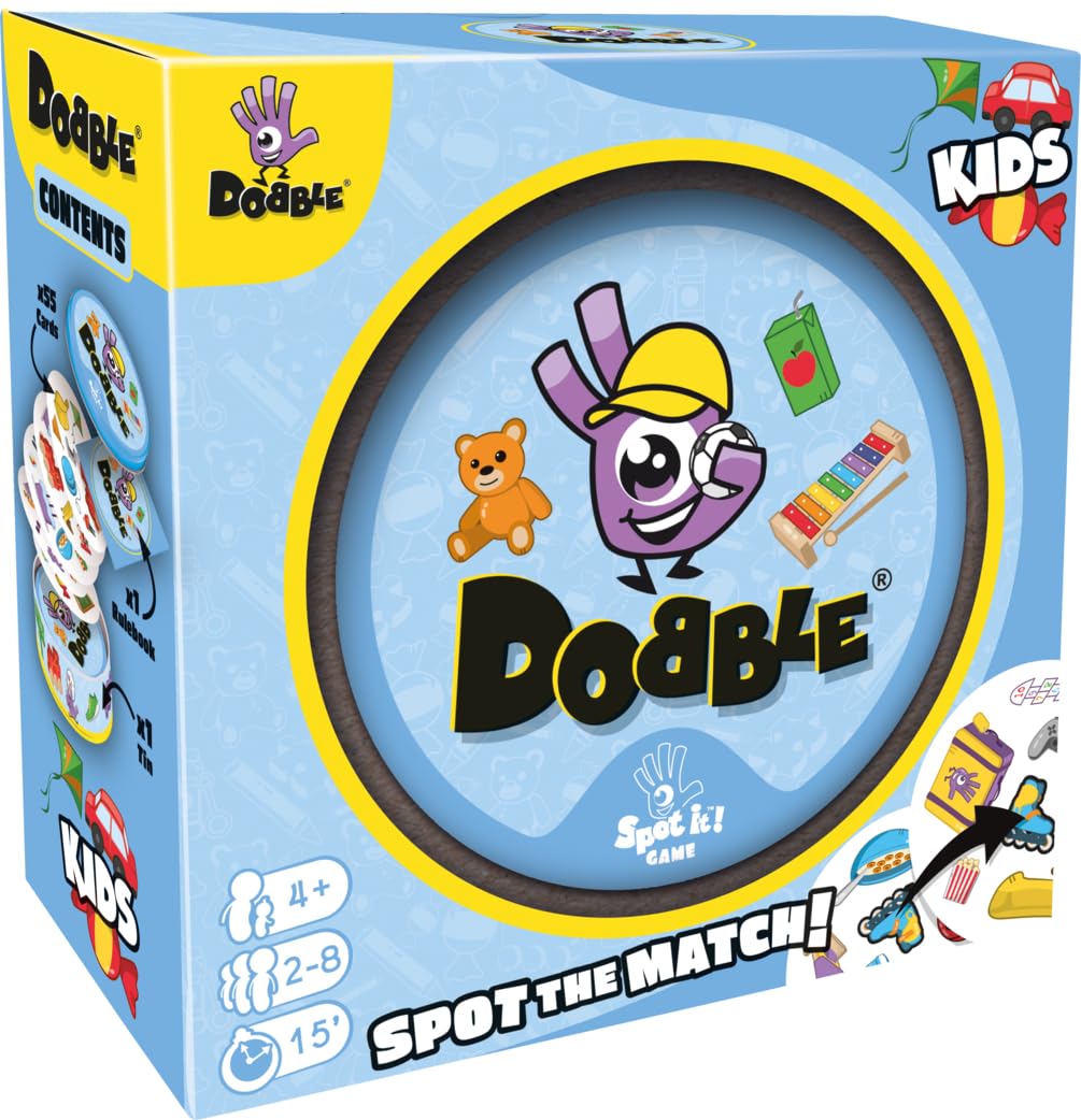 Asmodee Dobble Kids Card Game | Ages 4+ | 2-8 Players | 15 Min Playtime 1