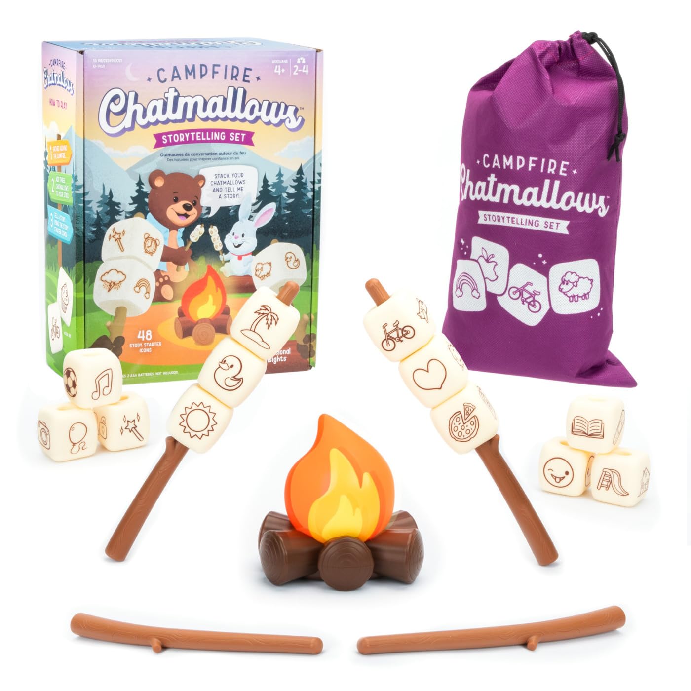 Learning Resources Campfire Chatmallows Story Telling Set - Creative Storytelling Play for Ages 4-8 1