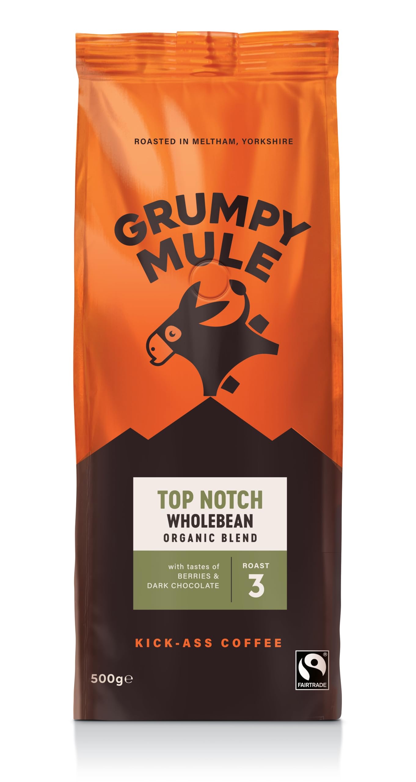 Grumpy Mule Top Notch Organic Blend Whole Coffee Beans - 500g 6