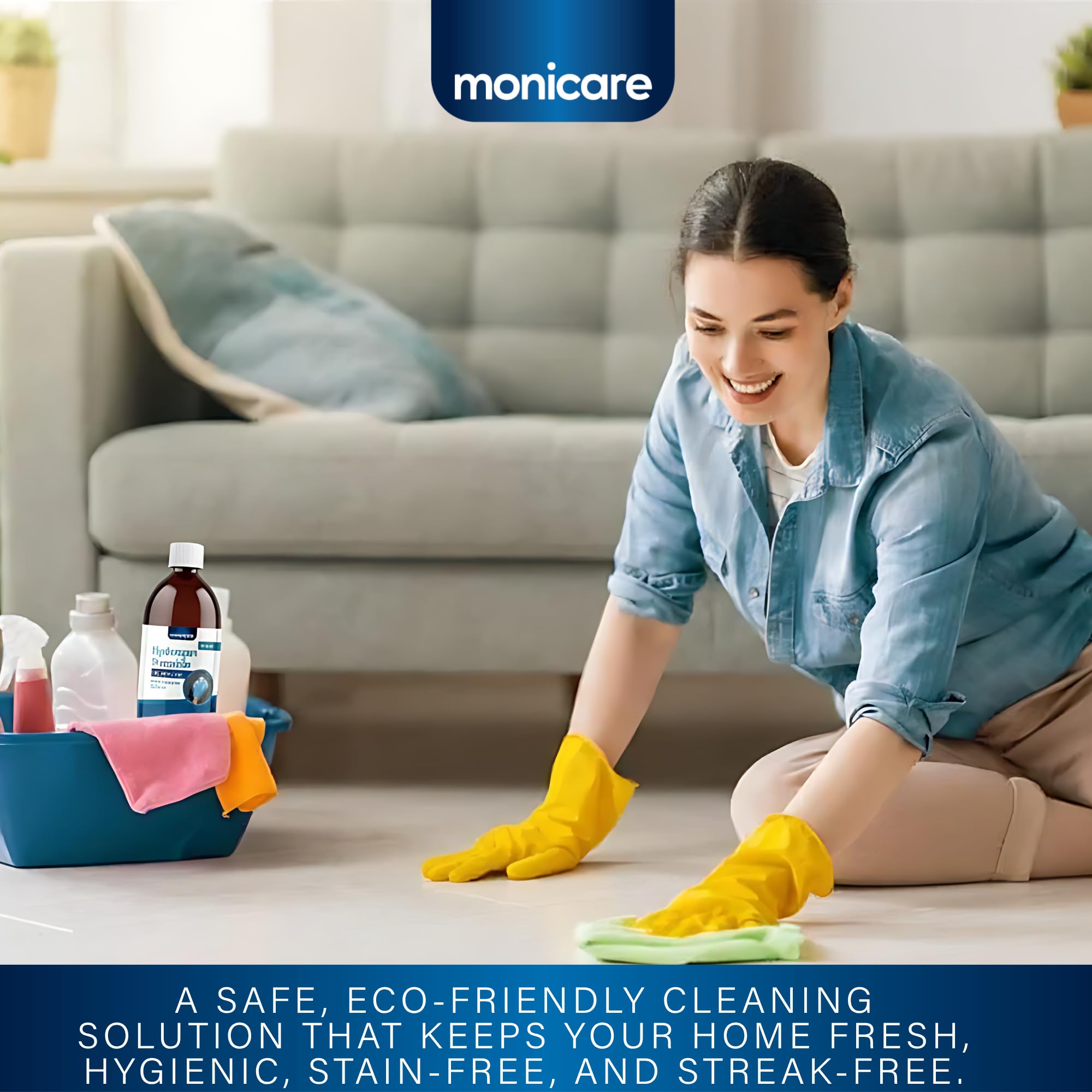 Monicare Hydrogen Peroxide 3% Multi-Purpose Cleaner - 500ml Liquid | Hospital Grade | Unscented 4