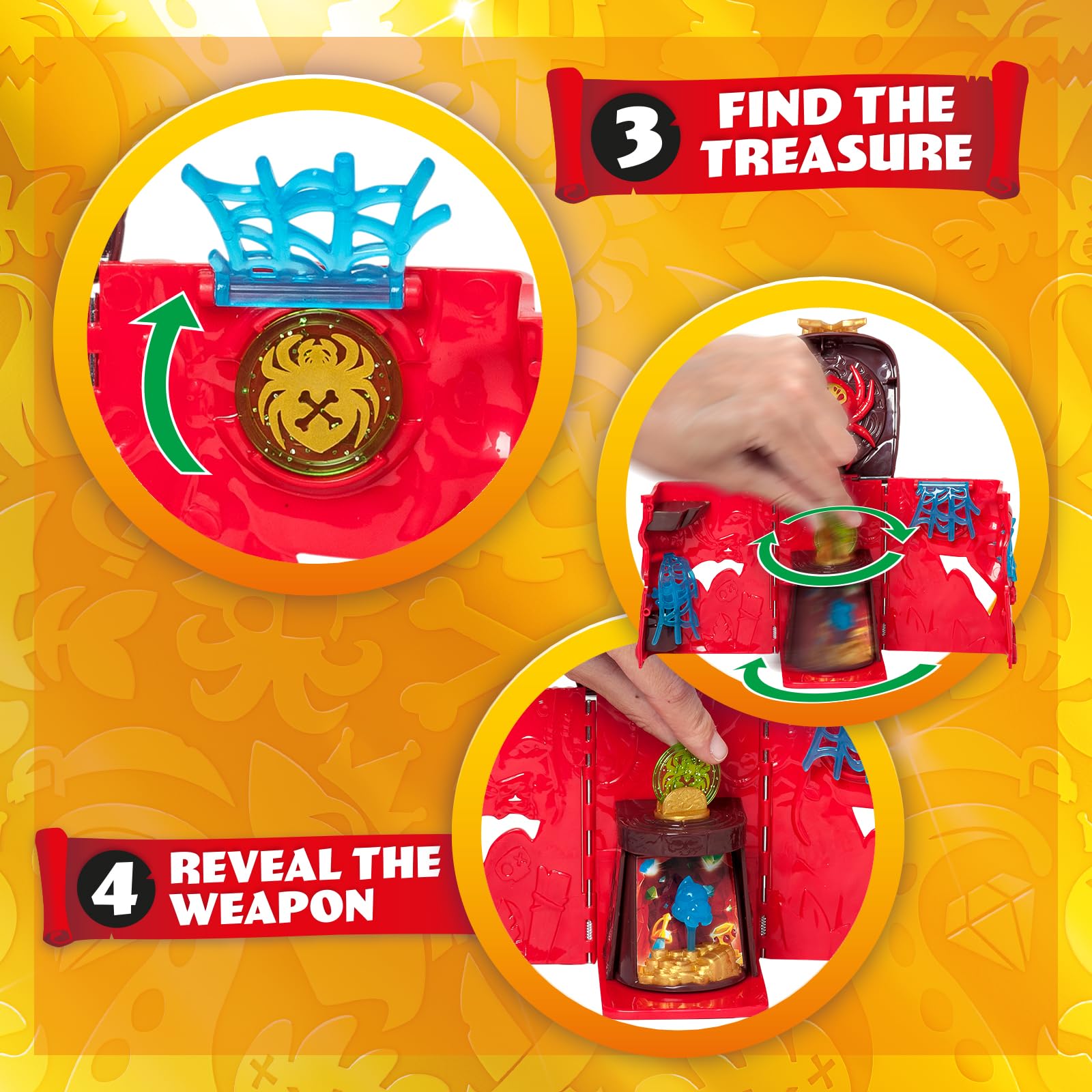 PIRATIX ADVENTURE WORLD Secret Skull Cave Playset | Includes Captain Skully Figure & Treasure 8