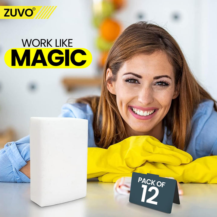 Zuvo - Multi-Functional Magic Eraser Sponge (12-Pack)