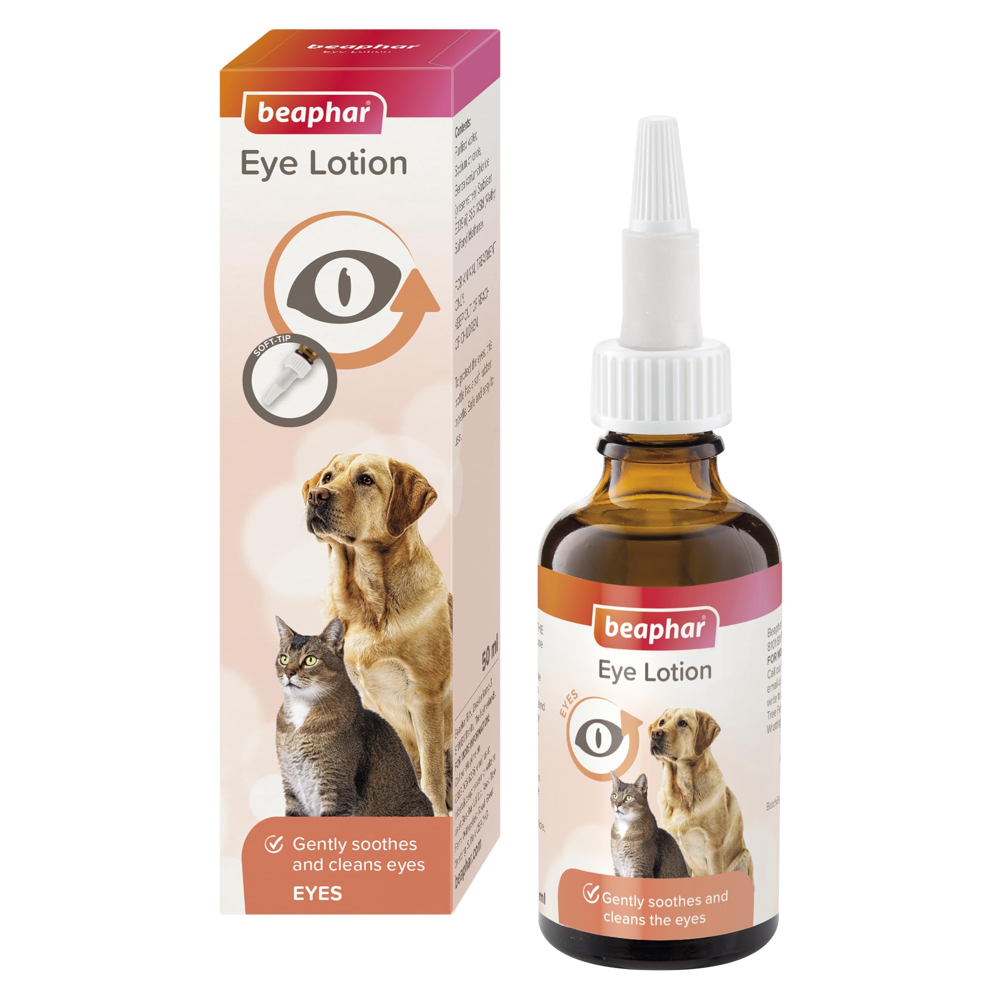 Beaphar Eye Lotion for Cats and Dogs - Cleans Sensitive Eye Area & Removes Tear Stains | 50 ml