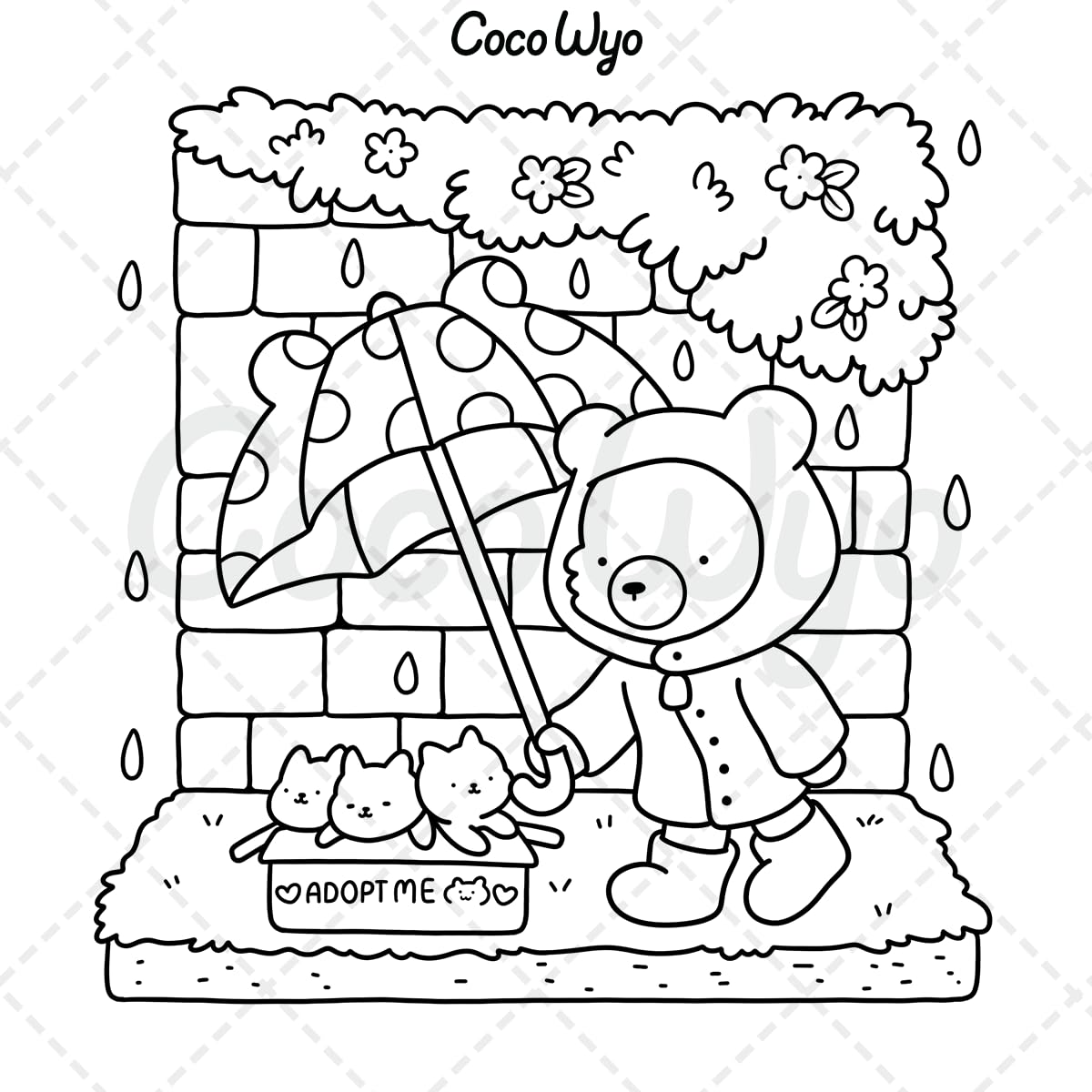 Coco Wyo Cozy Friends: Coloring Book for Adults and Teens | 40 Pages | 8.5 x 8.5 in 7