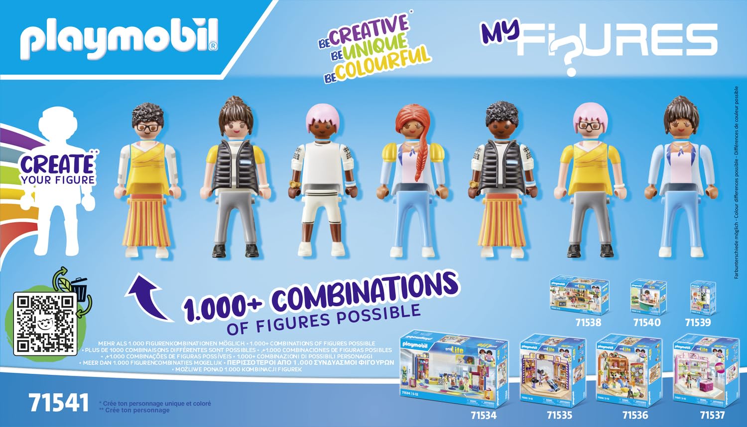 Playmobil MyFigures Shopping Playset - Customizable Figures | 80 Pieces | Ages 4+ 5