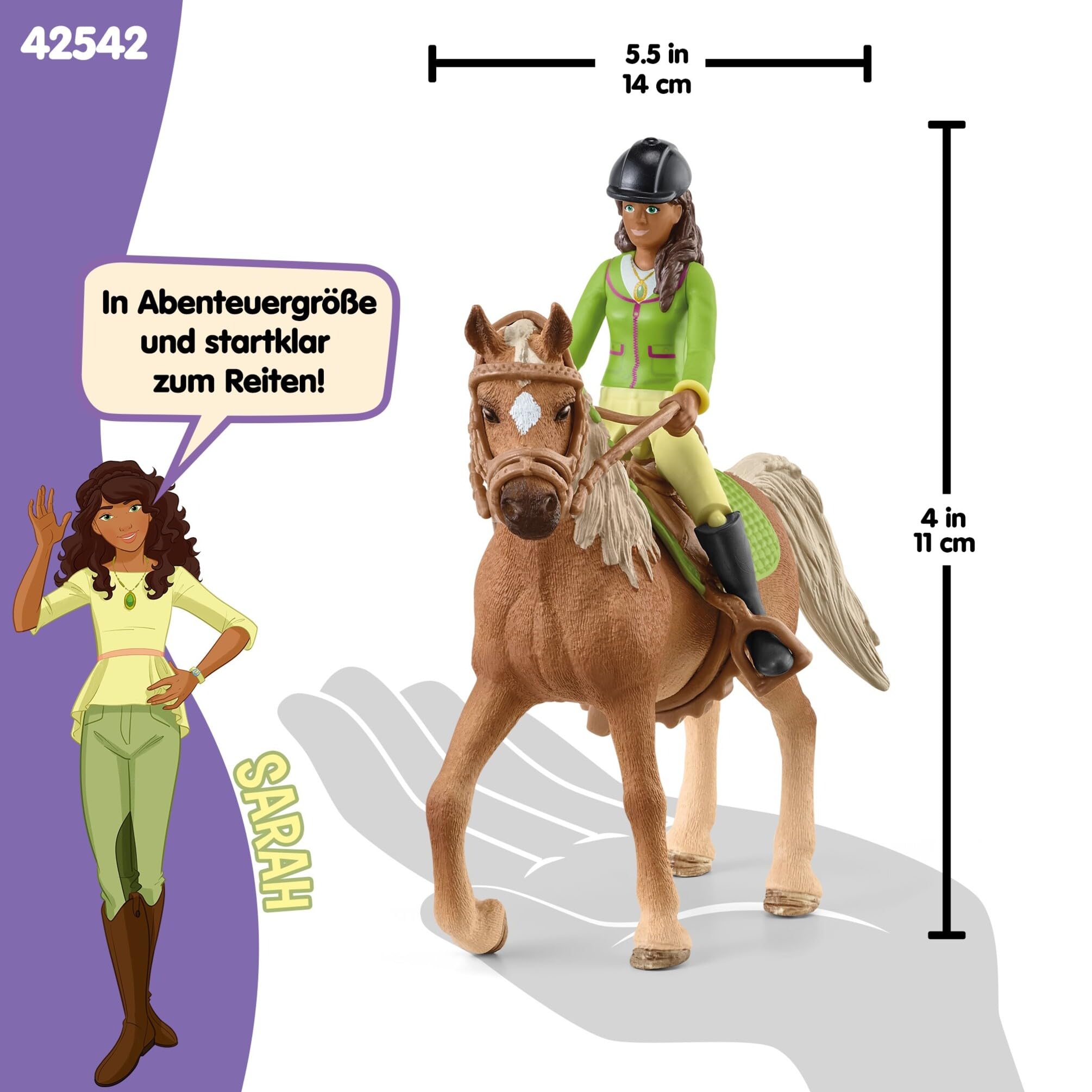 SCHLEICH Horse Club Sarah & Mystery Playset - Action Figure with Arabian Mare for Kids 3+ 12