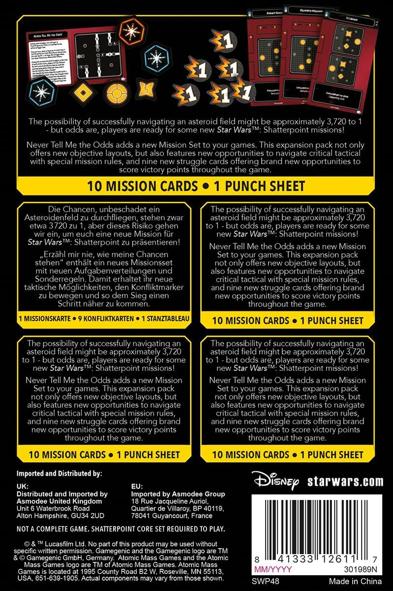 Atomic Mass Games Star Wars: Shatterpoint Never Tell Me the Odds Mission Pack