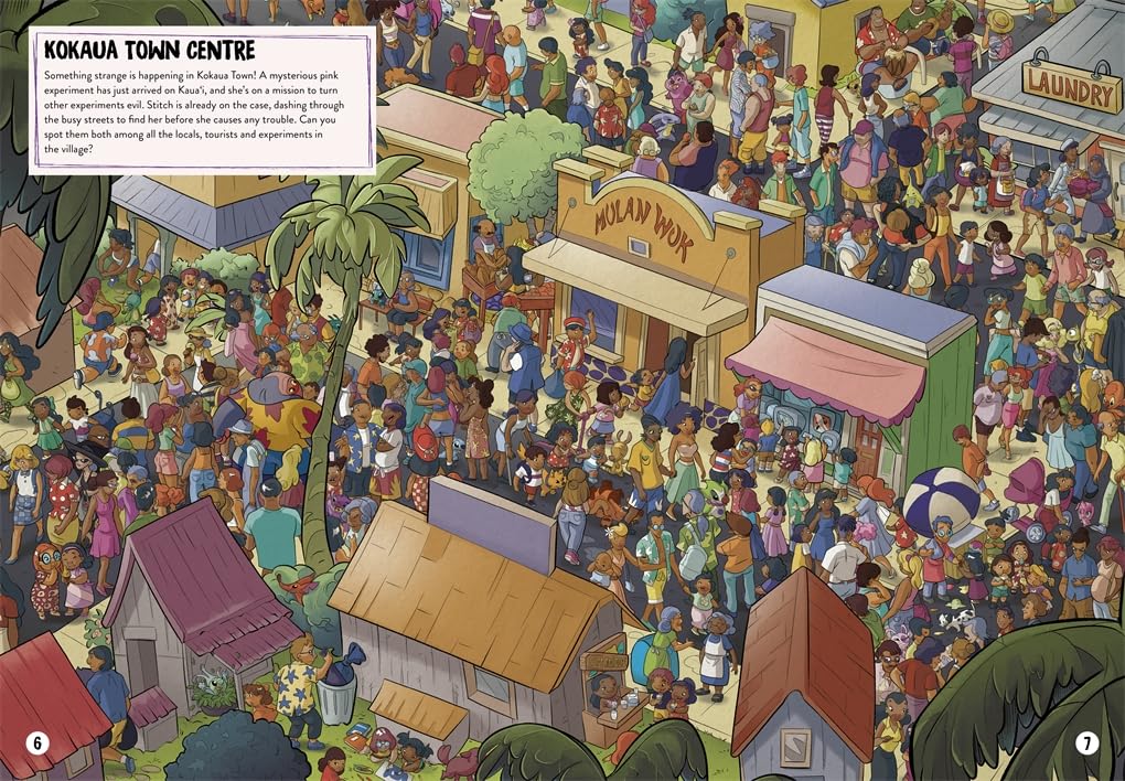 Disney Where Are Stitch and Angel? Search and Find Activity Book - Paperback, 40 Pages, Age 7+