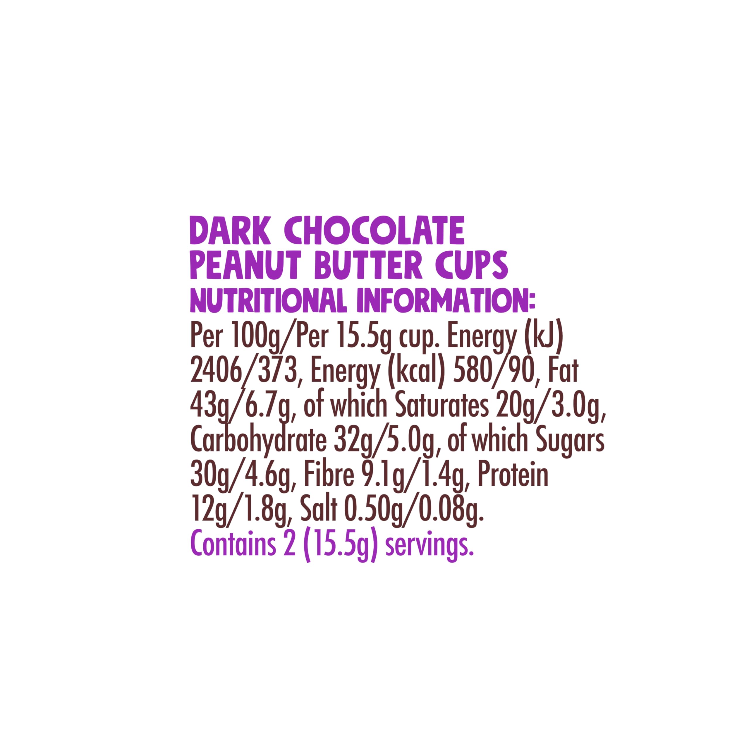 Pip & Nut - Dark Chocolate Peanut Butter Cups (15 Pack, 2 Cups per Pack) 2