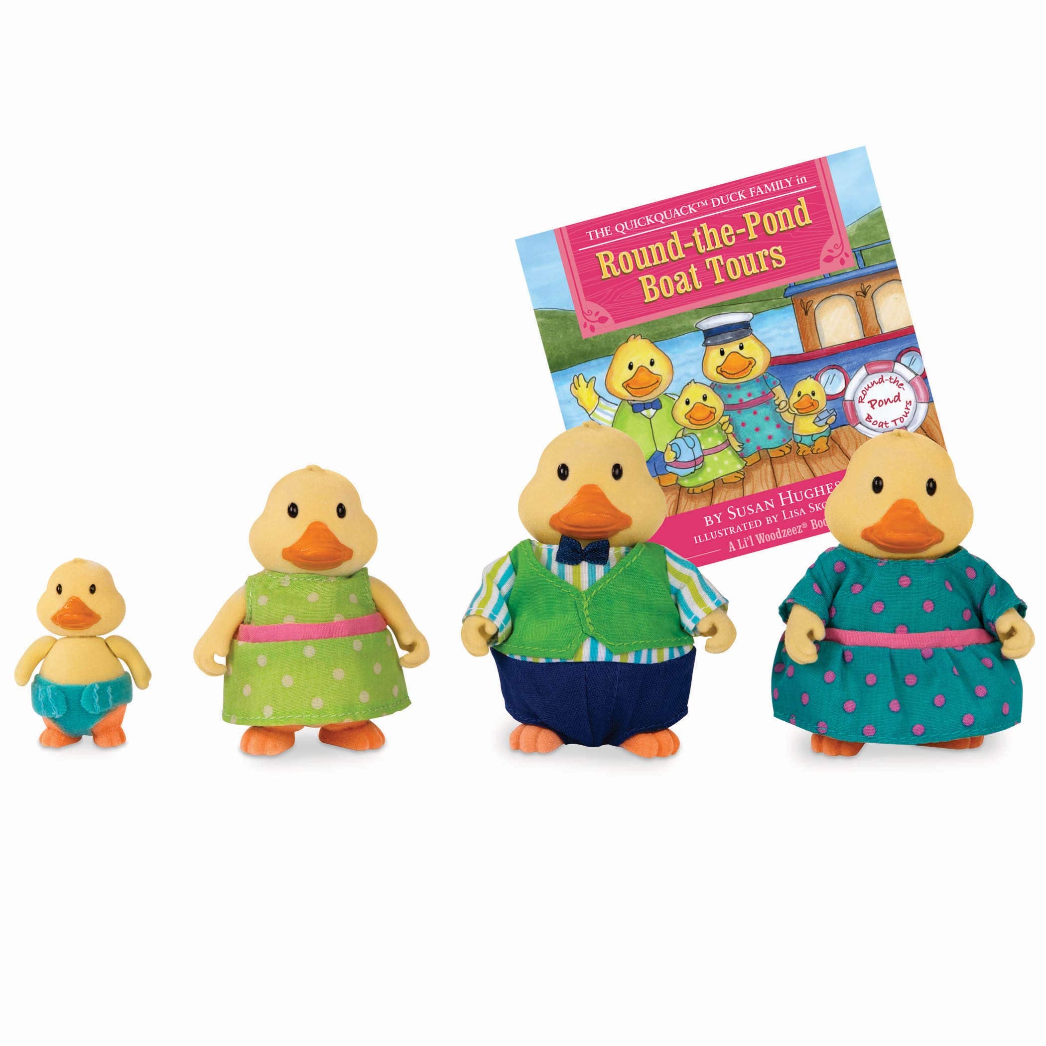 Li'l Woodzeez Quickquack Duck Family – 5pc Set with Miniature Figurines & Storybook – Imaginative Play for Kids 3+ 10