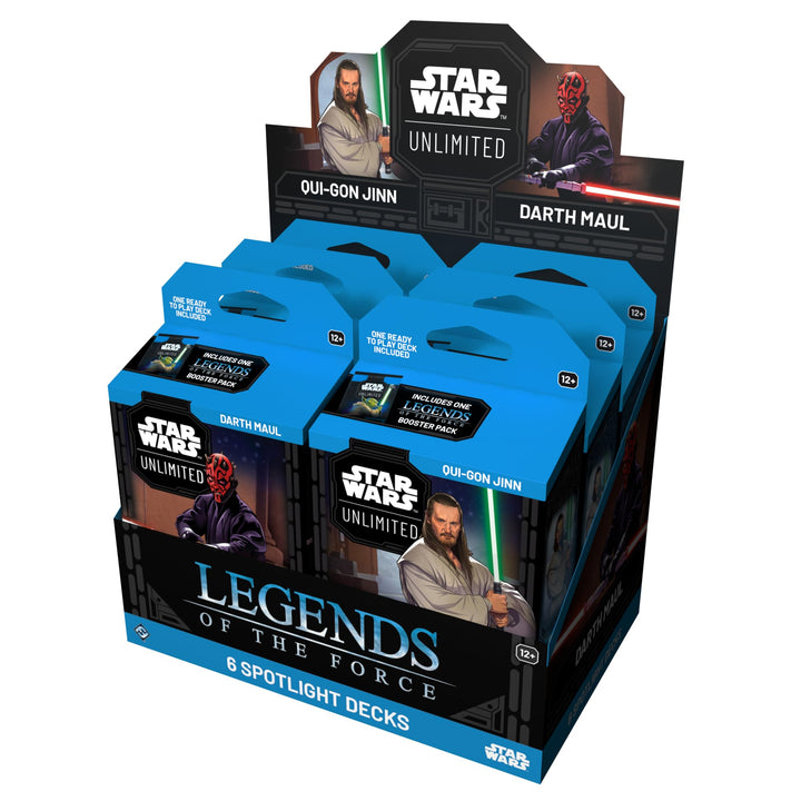 Fantasy Flight Games Star Wars: Unlimited Legends of the Force Spotlight Deck Display (TCG Expansion)
