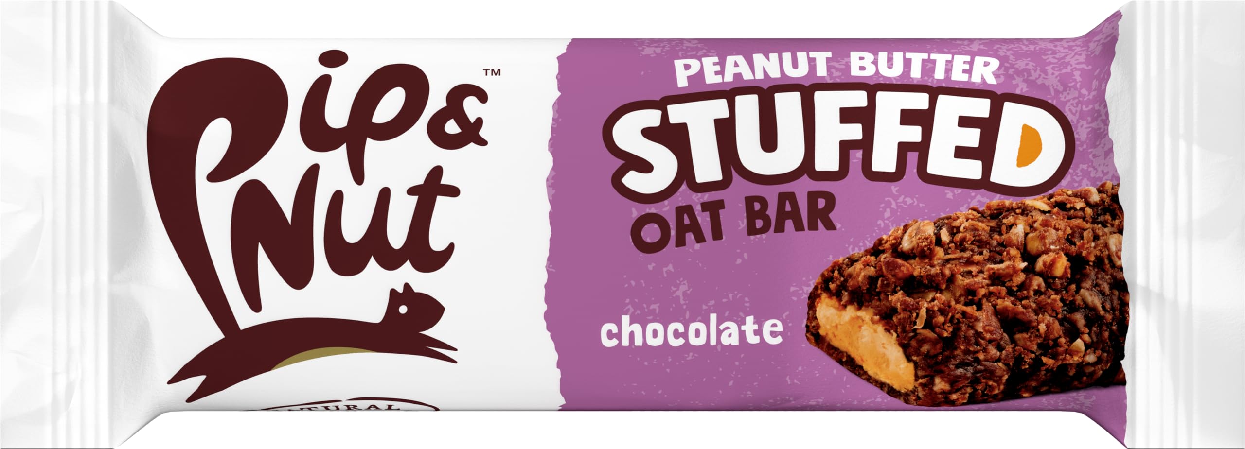 Pip & Nut Peanut Butter Stuffed Oat Bar Chocolate - High Fibre, 6g Protein, No Palm Oil 2