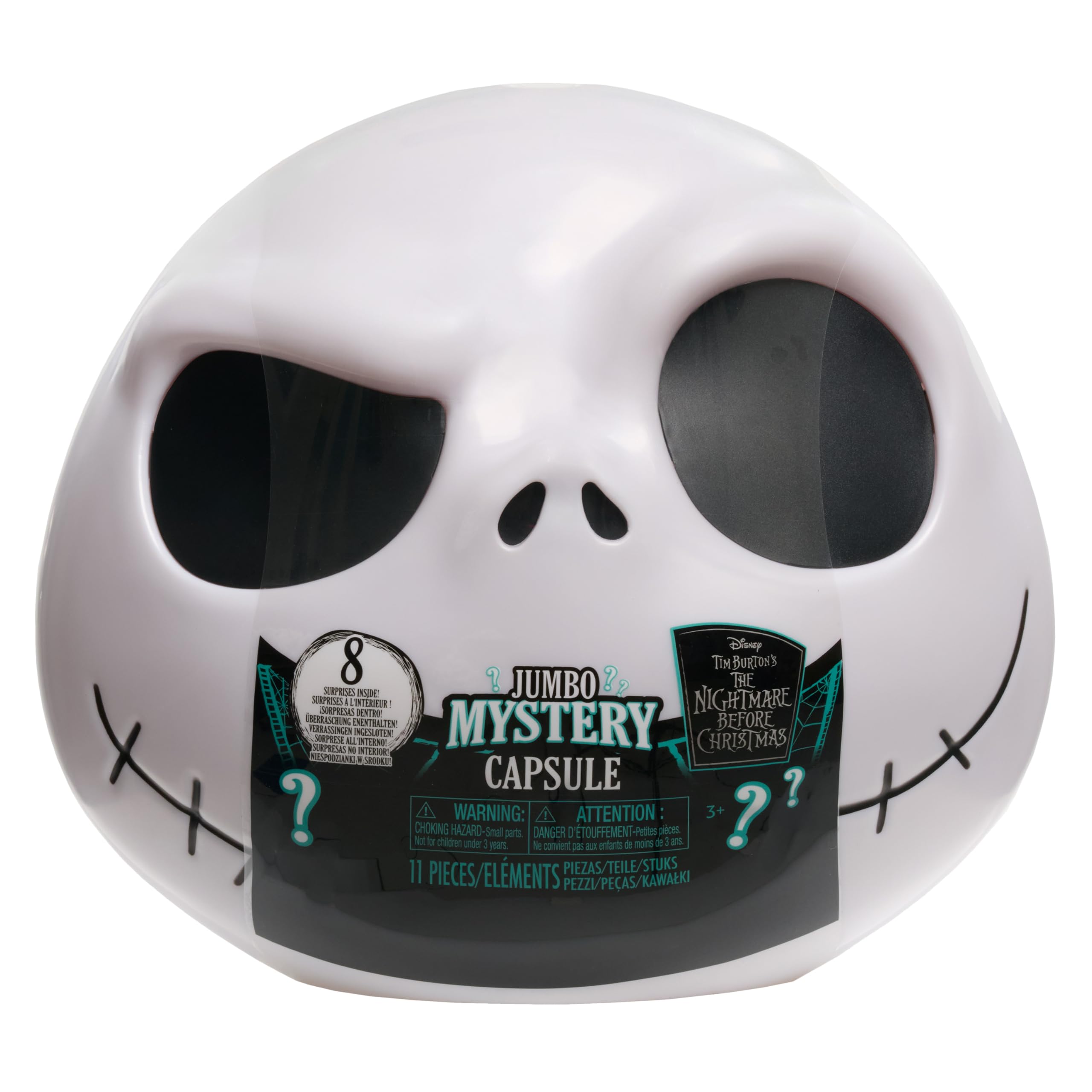 Disney Tim Burton's The Nightmare Before Christmas Jumbo Mystery Capsule - 8 Frightfully Fun Surprises, Ages 3+ 1