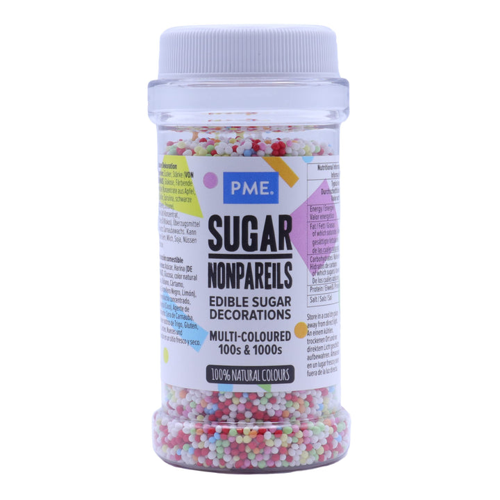 PME Multi Coloured Nonpareils 80 g - Cake Decorating Sprinkles