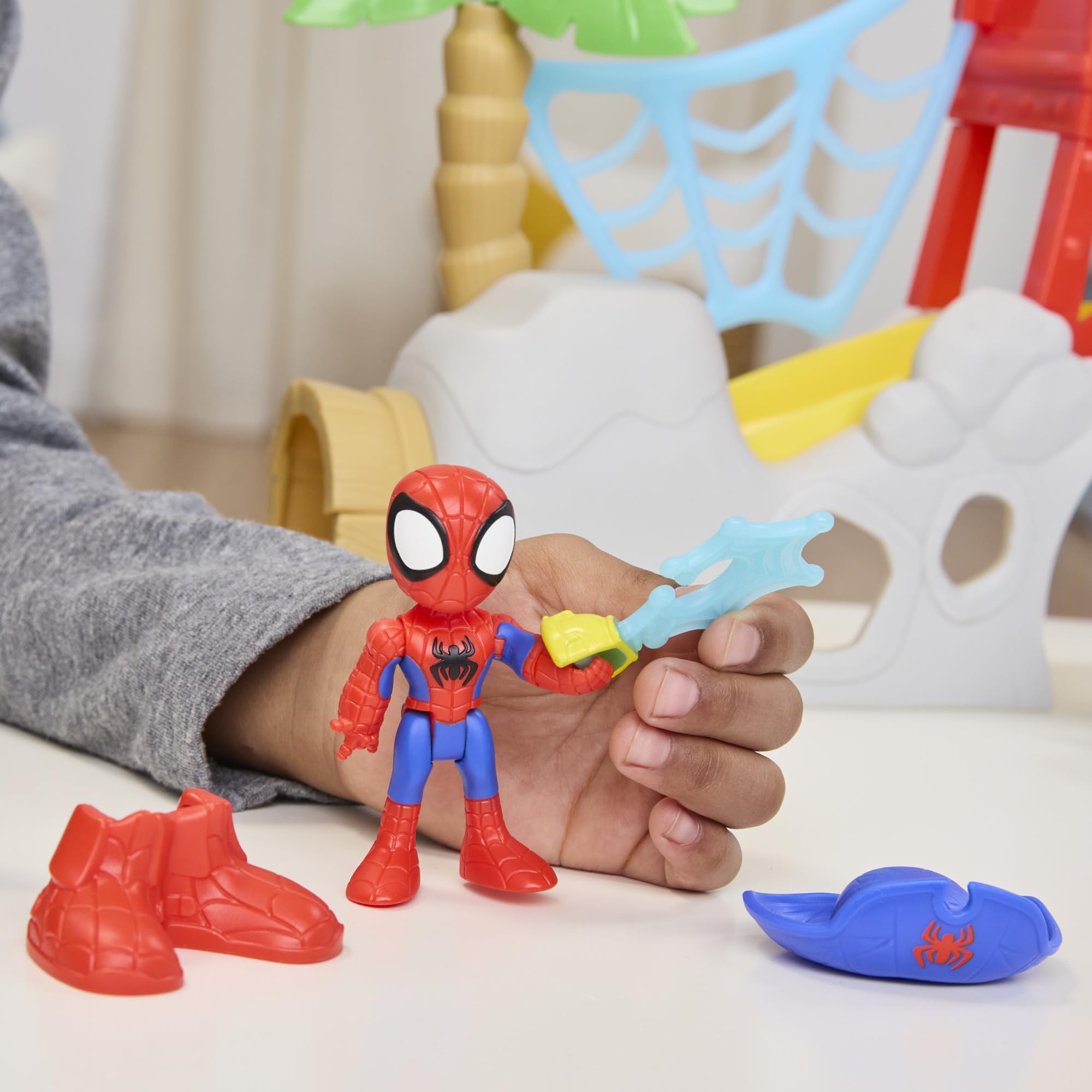 Marvel Spidey and his Amazing Friends Water-Webs Spidey Island Playset with 2 Figures - Ages 3+ 9
