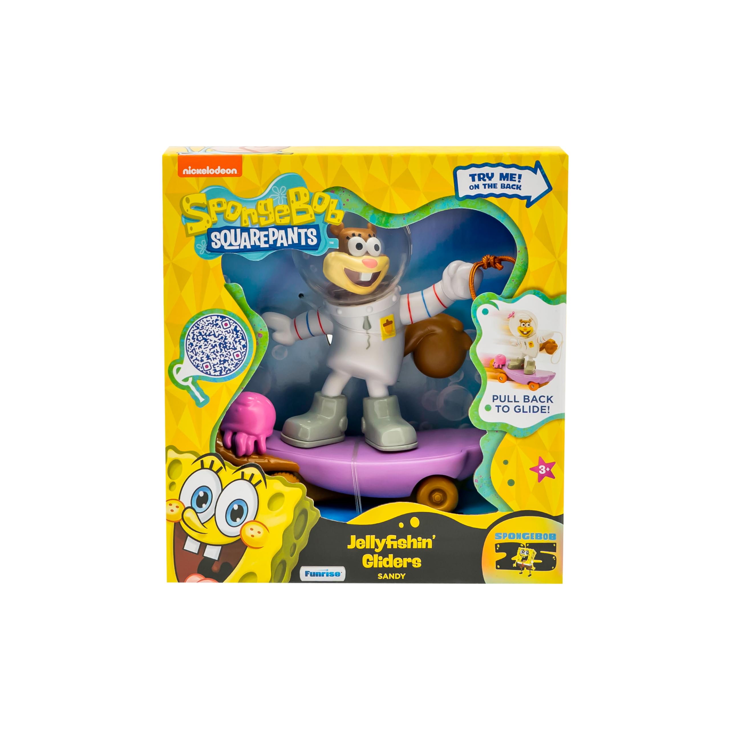 SpongeBob SquarePants Jelly Fishin’ Gliders - Sandy Cheeks Pull-Back Surf Toy for Ages 3+ 10