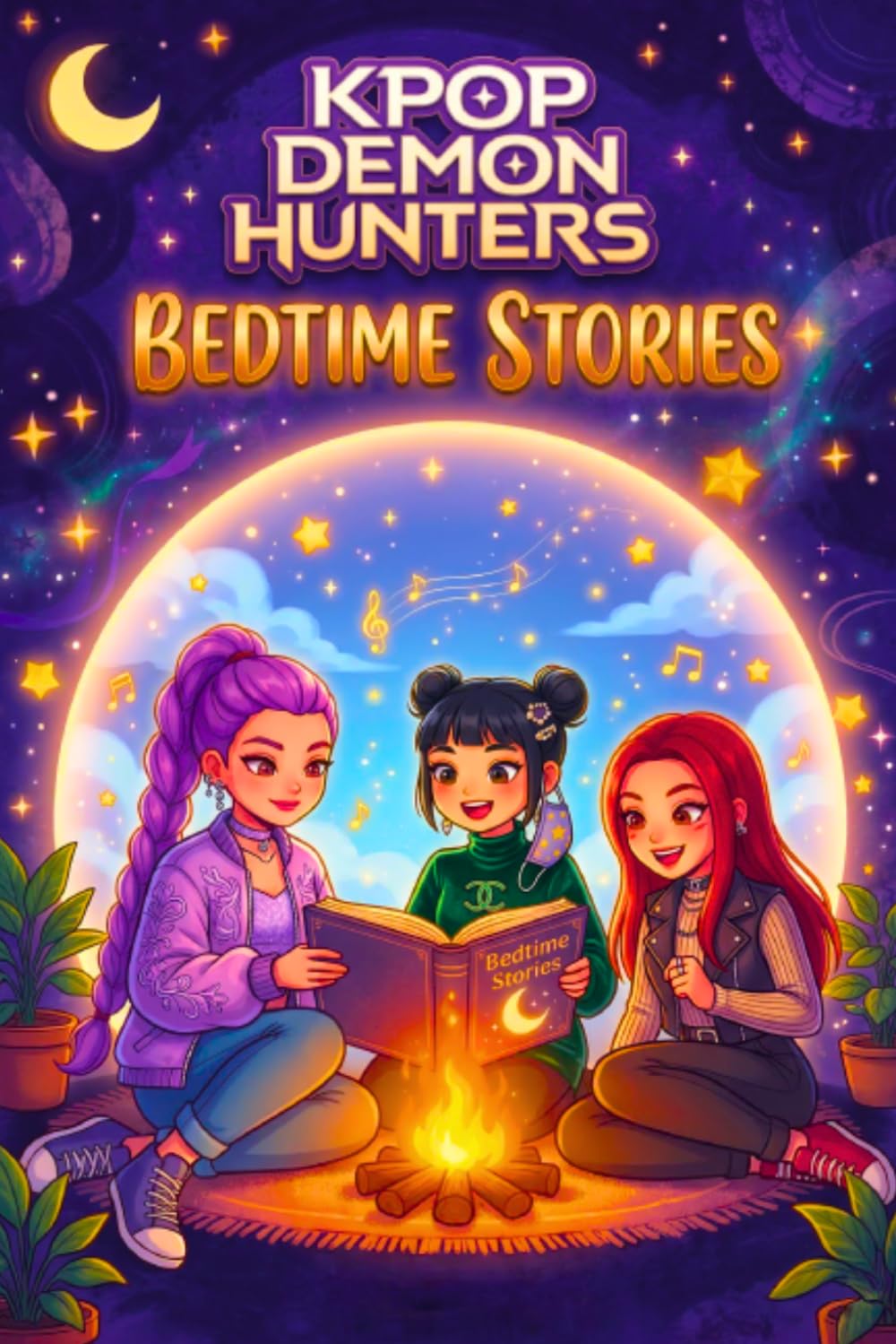 Kpop Demon Hunters Bedtime Stories - Action & Adventure Fantasy | Large Print Paperback