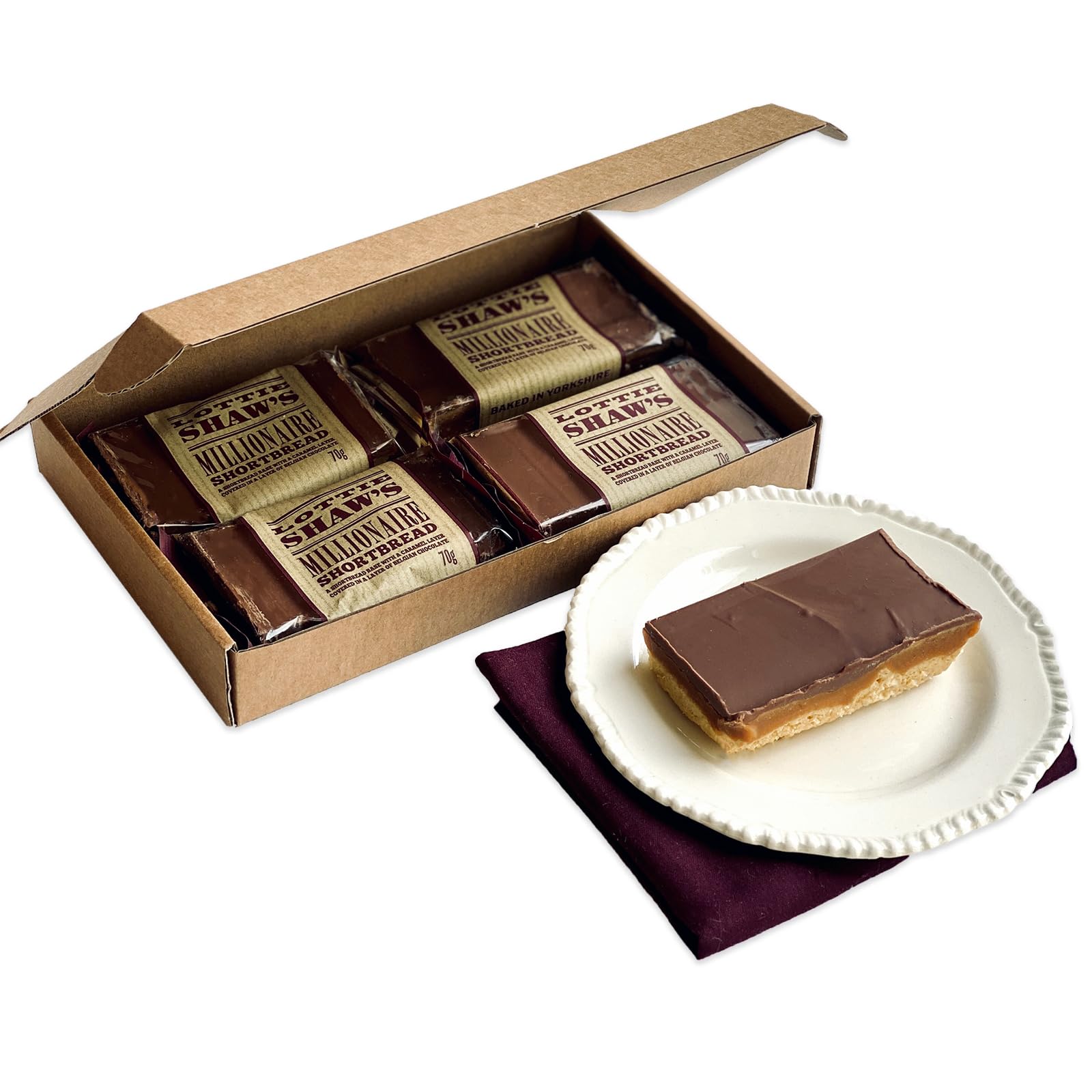 Lottie Shaw's Seriously Good Millionaire Shortbread - Pack of 4 Individually Wrapped Treats
