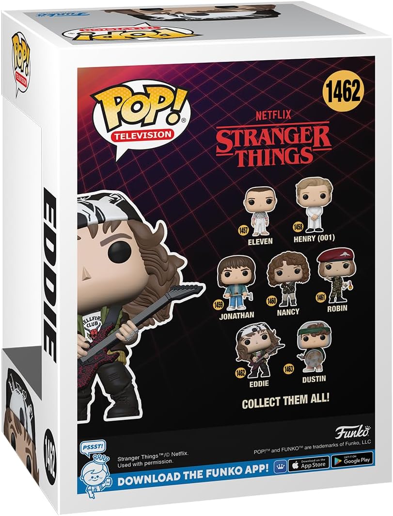 Funko Pop! TV Stranger Things - Eddie Munson with Guitar Vinyl Figure (72138) 10