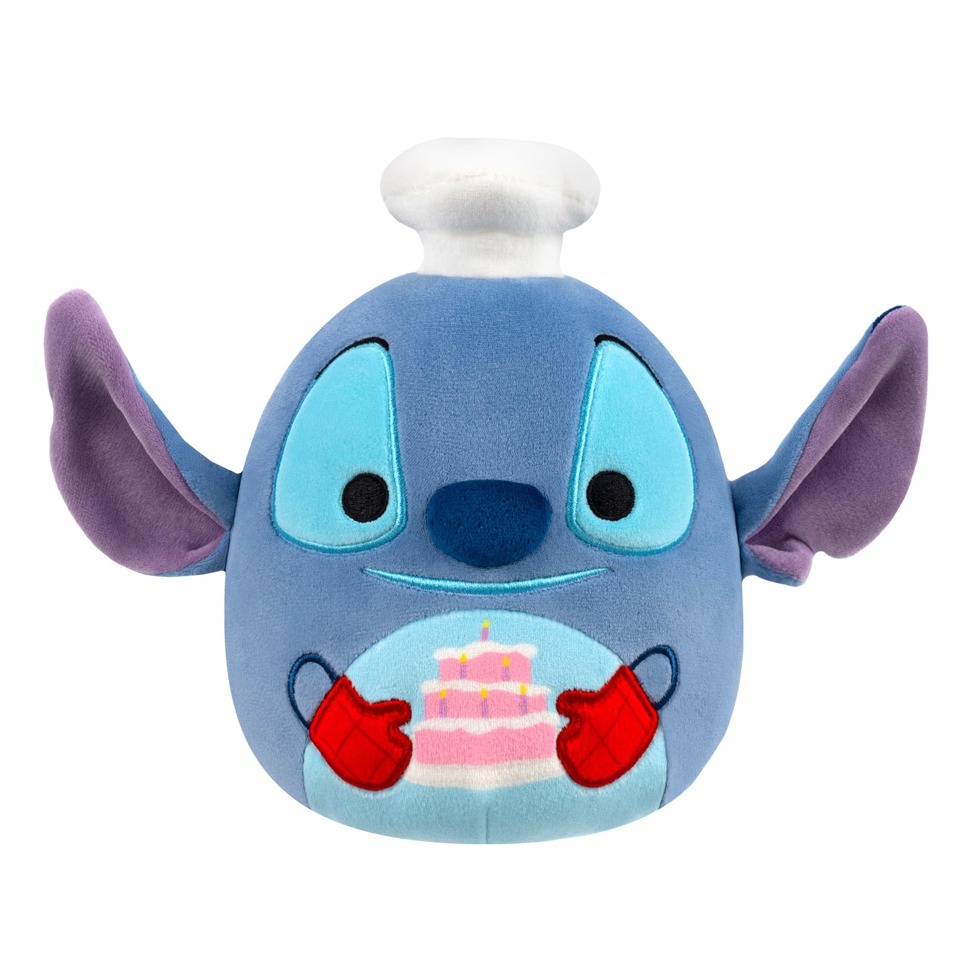 Squishmallows 8-Inch Disney Chef Stitch with Cake Plush - Soft Stuffed Animal for Kids 3+ 1