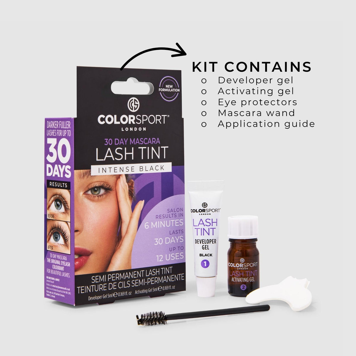 COLORSPORT 30 Day Mascara Black - Semi-Permanent Lash Tint | Waterproof & Smudge-Proof | Up to 12 Applications 7