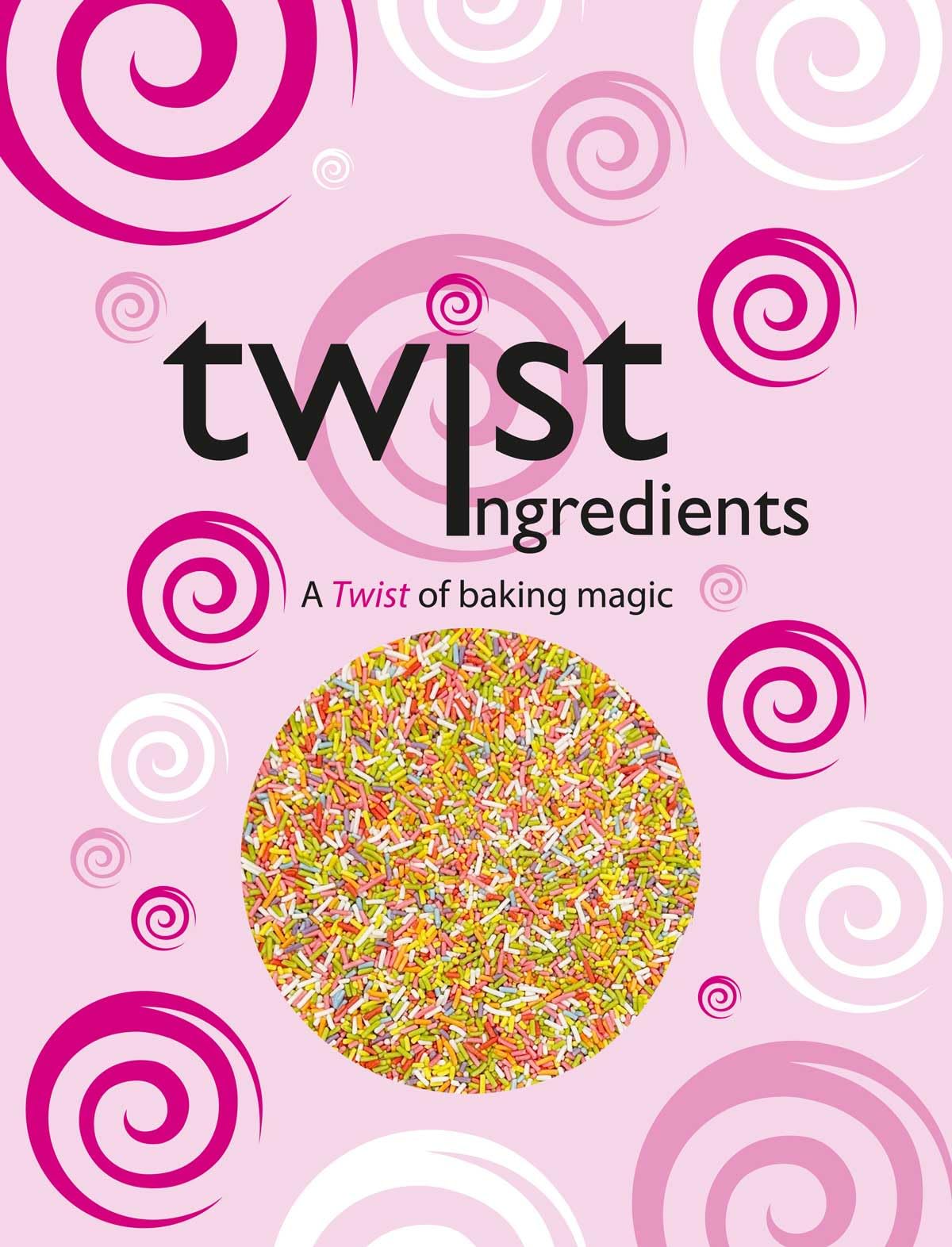 Twist Ingredients Vermicelli Multicoloured Sprinkles | 1 kg Pack | Vegetarian Friendly 1