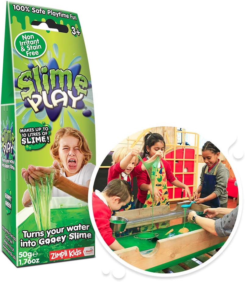 Zimpli Kids Slime Play Green - Turns Water into Gooey DIY Slime, Eco-Friendly & Skin Safe, Christmas Craft Set for Kids 1