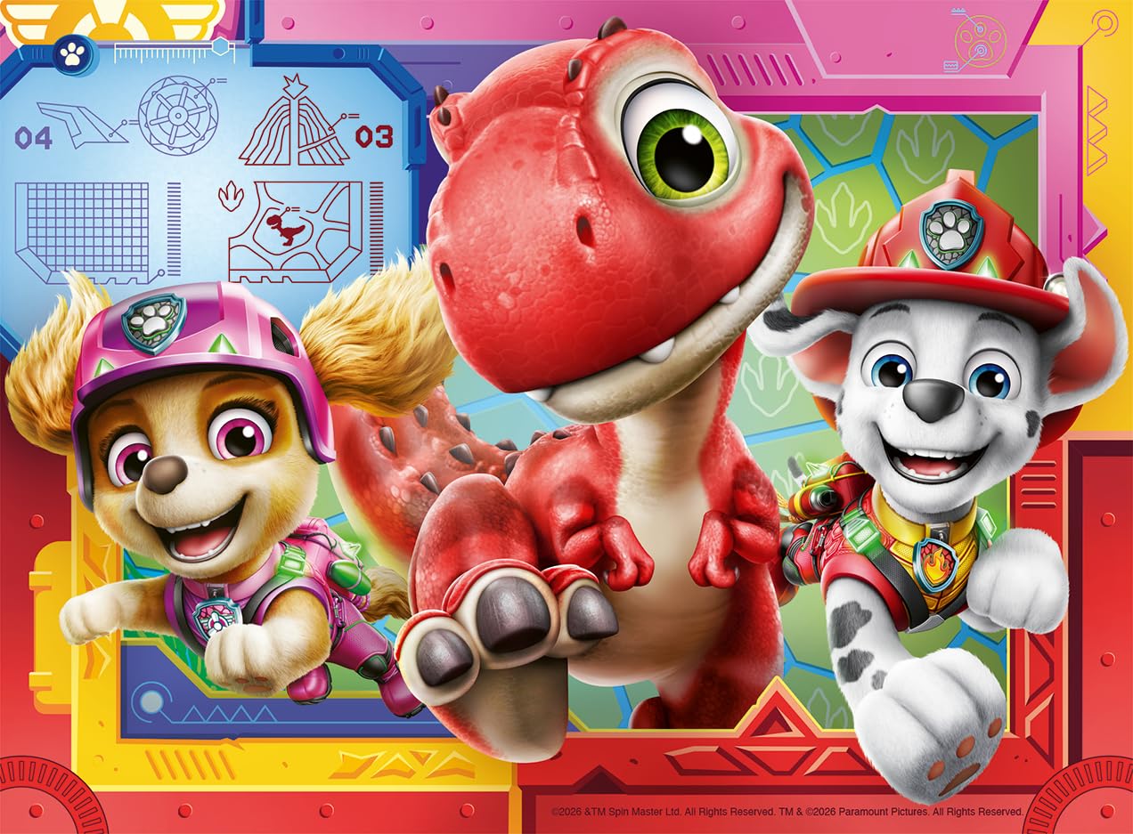 Ravensburger Paw Patrol Dino Rescue 4-in-a-Box Jigsaw Puzzle Set - Ages 3+ 4