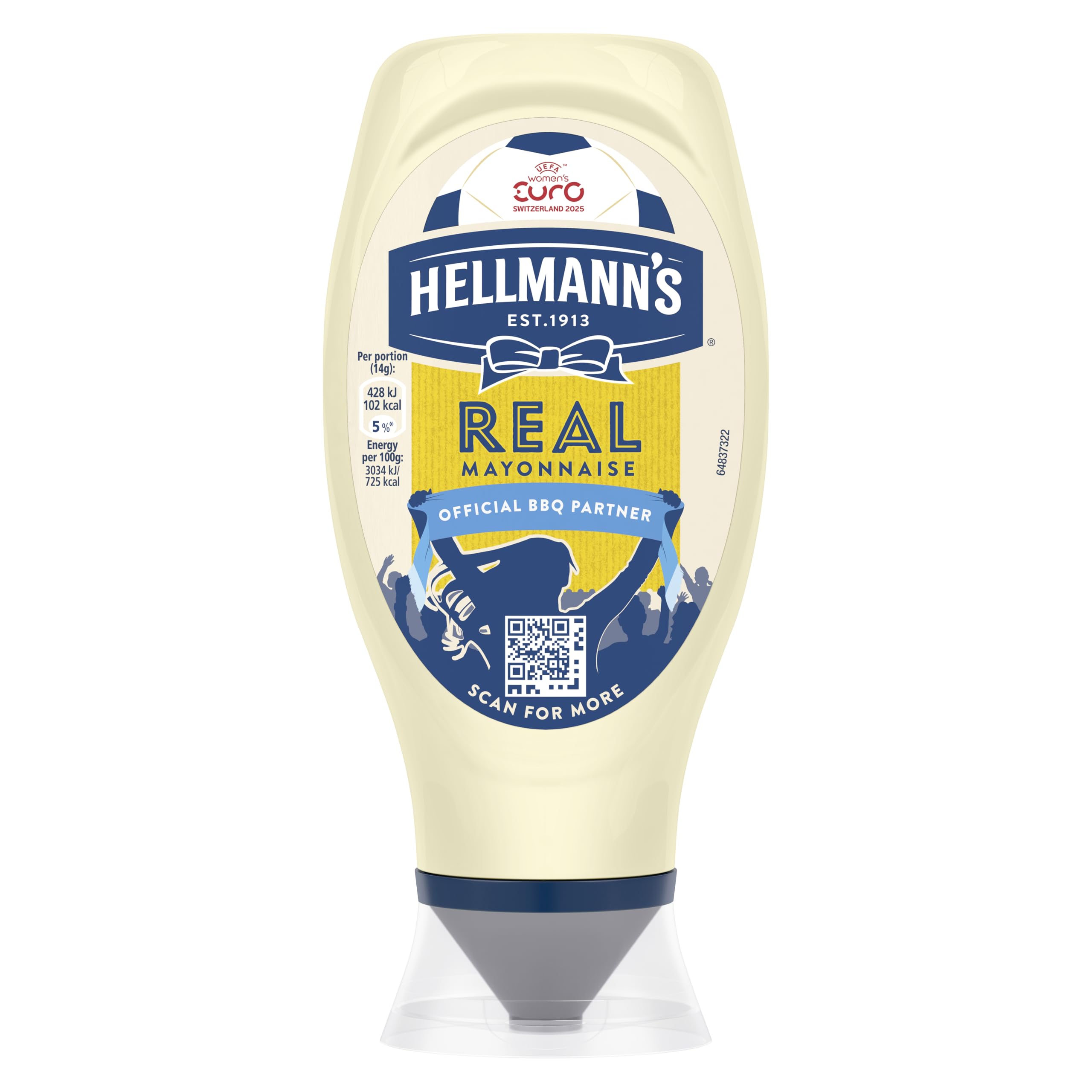 Hellmann's Real Mayonnaise Limited Edition UEFA EURO 2024 Squeeze Bottle 430g 1