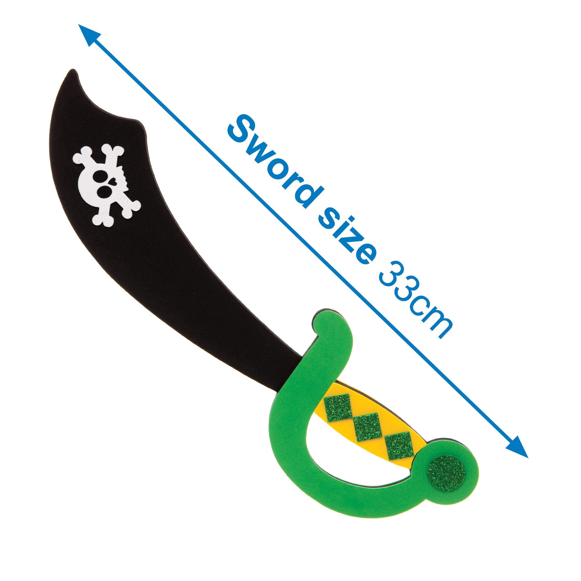 Baker Ross Pirate Sword Kits - Make Your Own Foam Swords | Pack of 4 | Ages 3+ 4