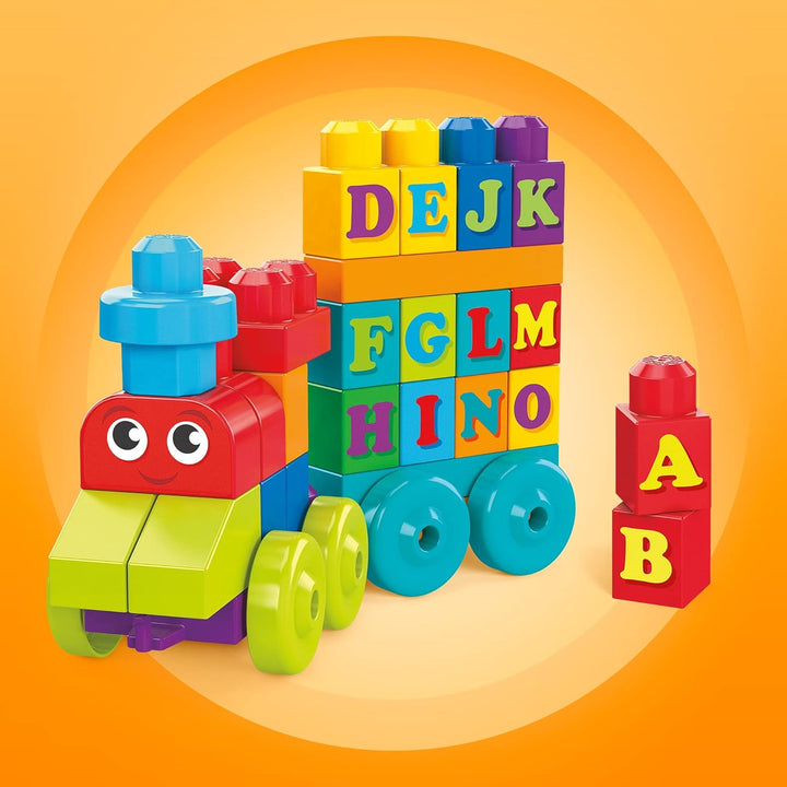 Mega Bloks Building Basics ABC Learning Train - Educational Building Set for Toddlers 1+