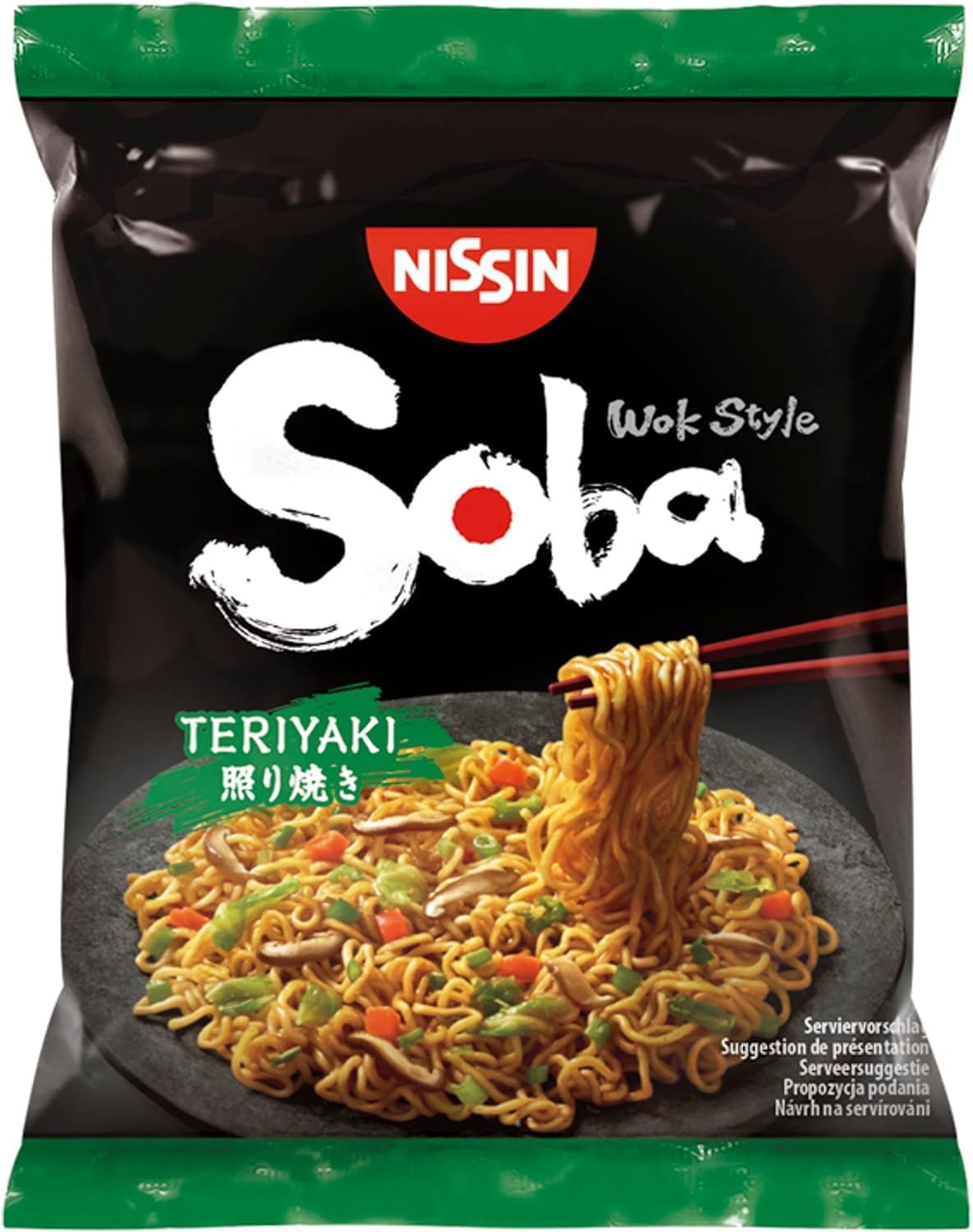 NISSIN Soba Wok Style Teriyaki Flavoured Instant Noodles - 110 g Packet (Pack of 9) 2