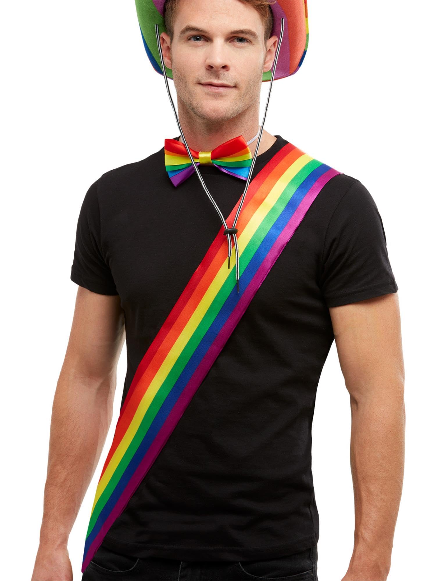 Smiffys Rainbow Headband - Multicoloured Pride Accessory for Adults
