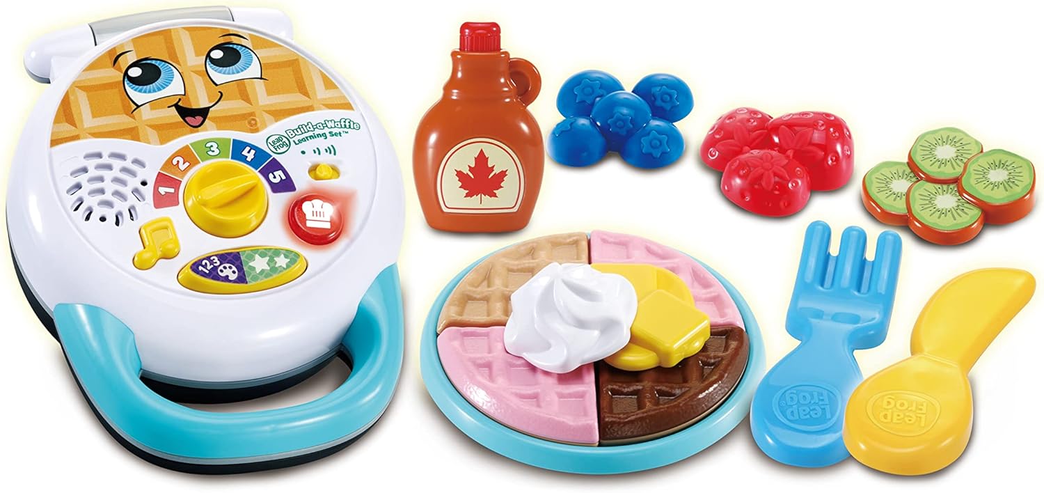 LeapFrog Build-a-Waffle Learning Set - Interactive Role Play Kitchen Toy for Toddlers 12M+ 2