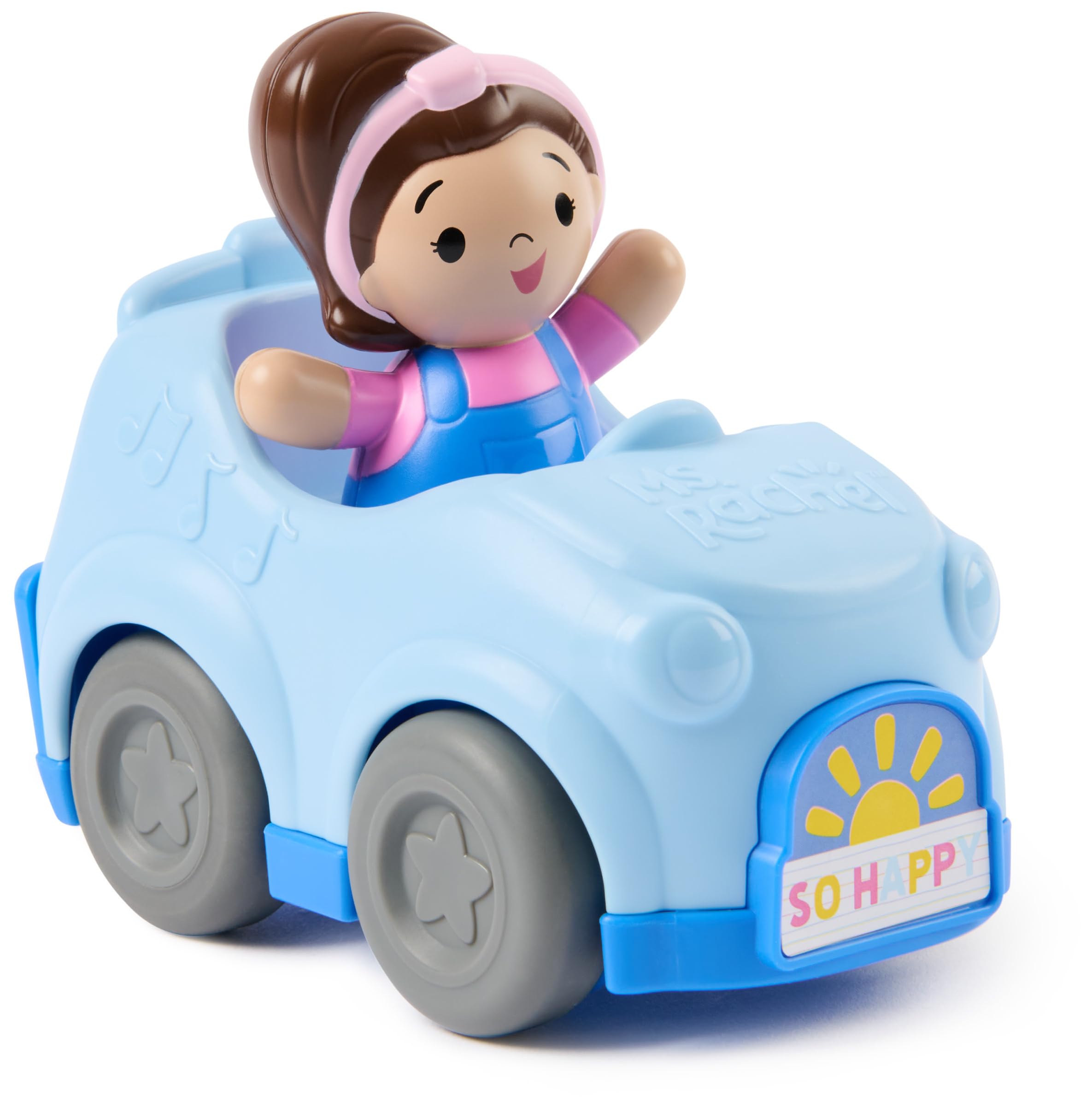 Ms. Rachel 1-2-3 Roll! Vehicle with Click-in Figure | Pull Back Action | Ages 12 Months+ 1