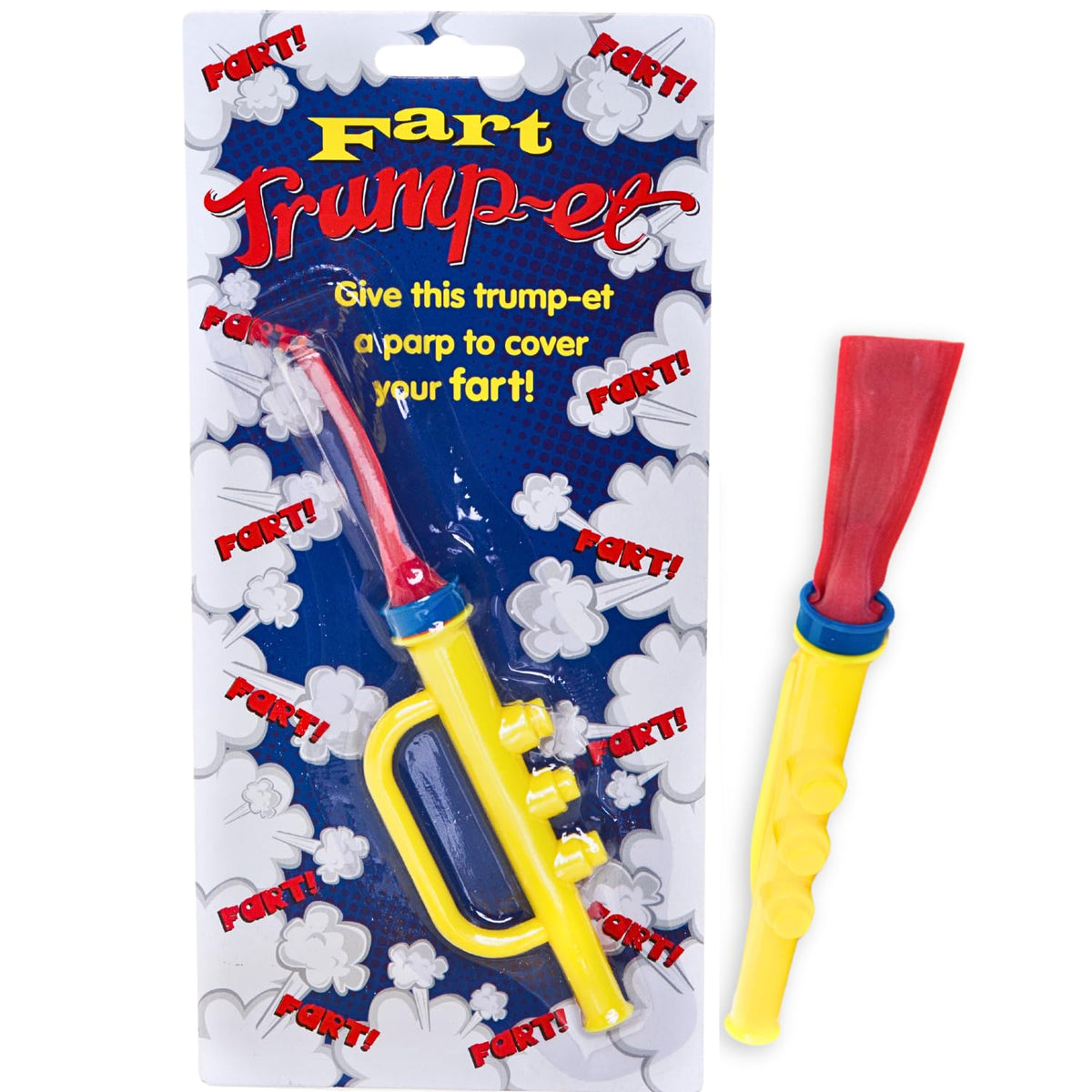Boxer Gifts Fart Trumpet - Gag Toy | Yellow Plastic | Ages 3 and Over