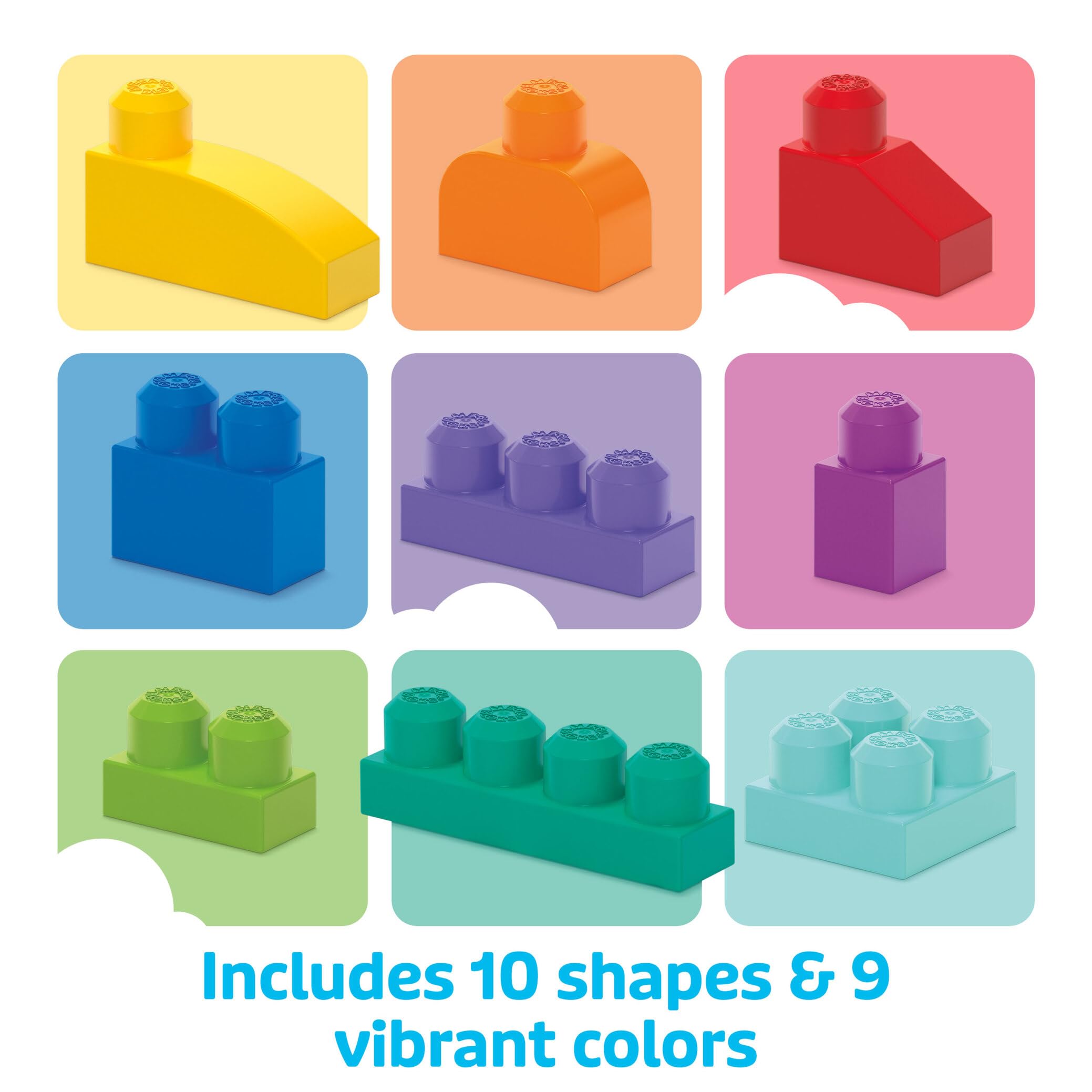 Mega Bloks First Builders Big Building Bag - 80-Piece Set for Ages 1+ | Develops Fine Motor Skills 5