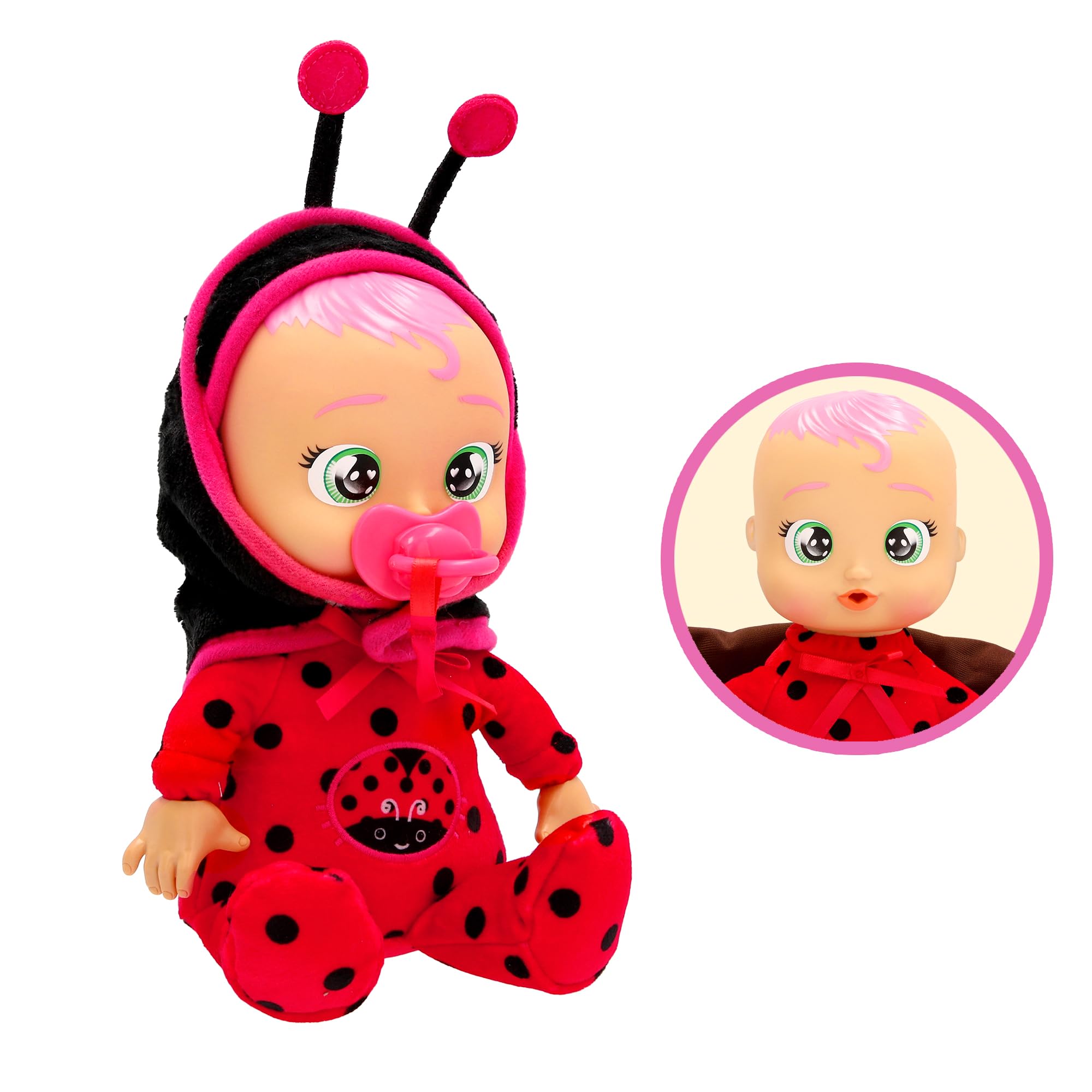 IMC TOYS CRY BABIES Lady Tiny Cuddles Plush Doll | Cries Real Tears | Ages 3+