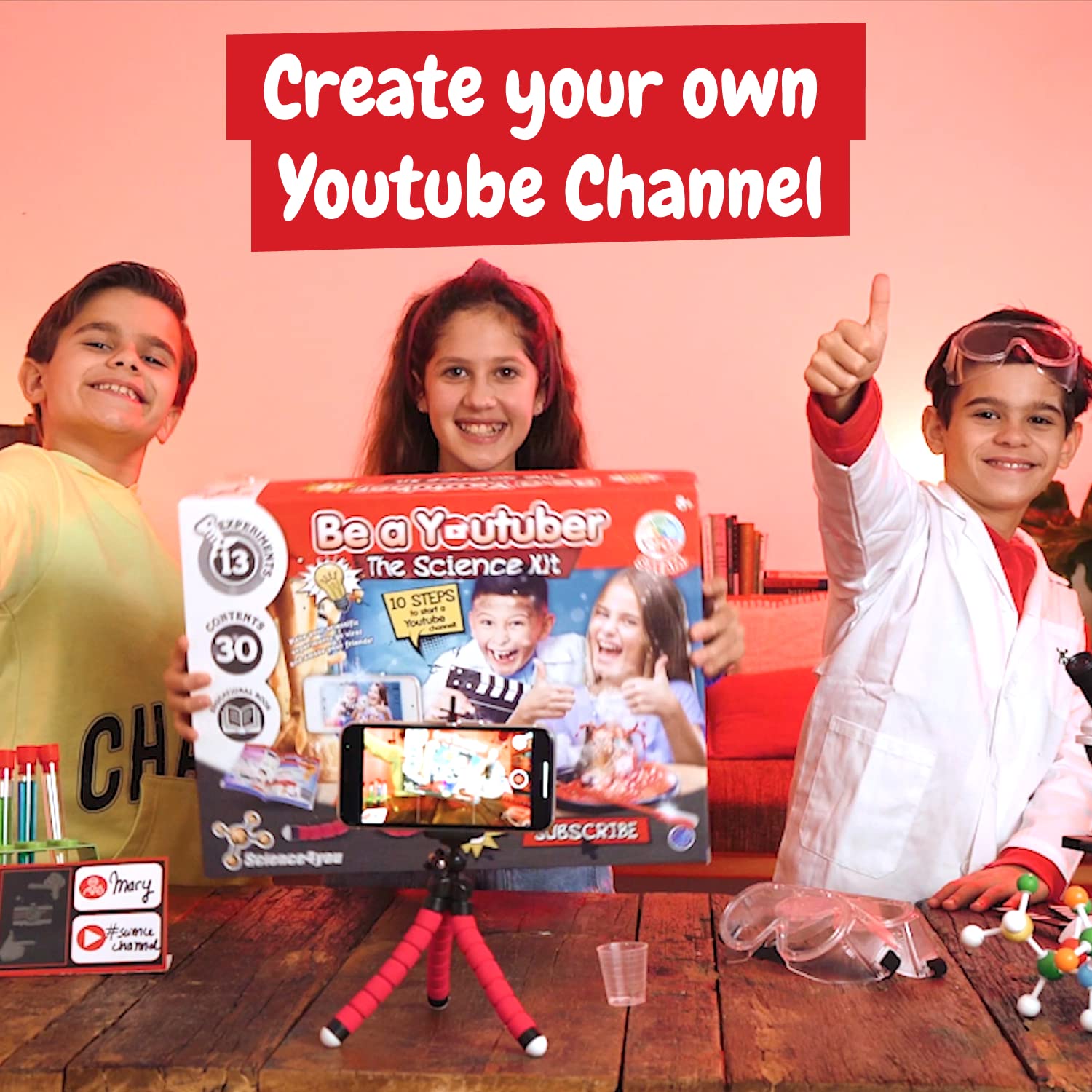 Science4you Be a Youtuber Starter Kit - STEM Science Lab for Kids 8+ 4