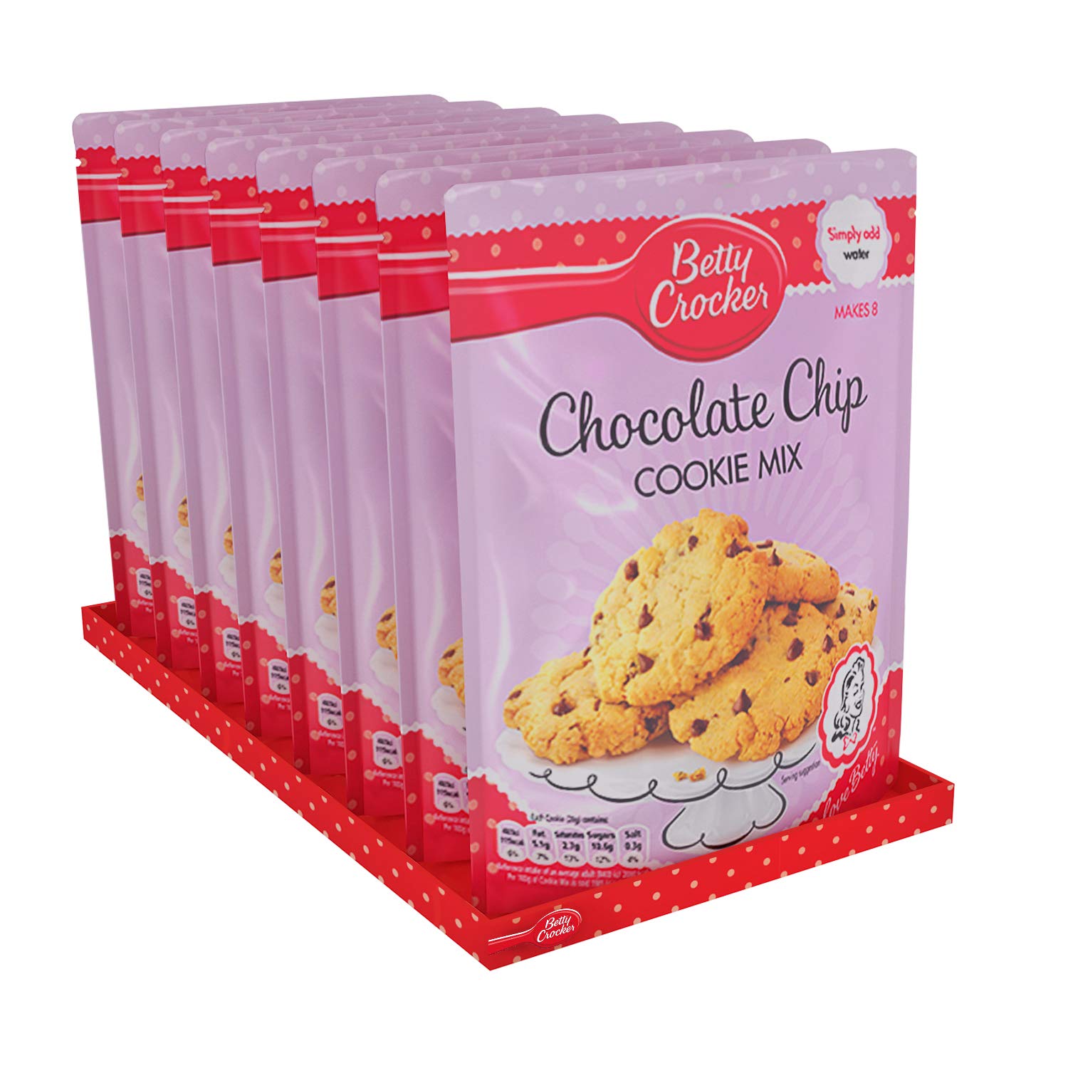 Betty Crocker Chocolate Chip Cookie Mix - 200g Pack of 8 | Vegetarian 1