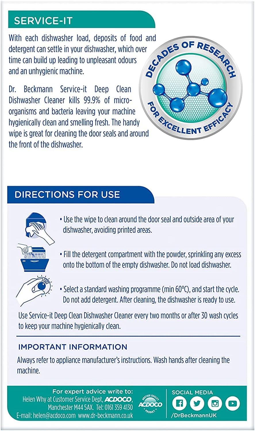 Dr. Beckmann - Service-it Deep Clean Dishwasher Cleaner