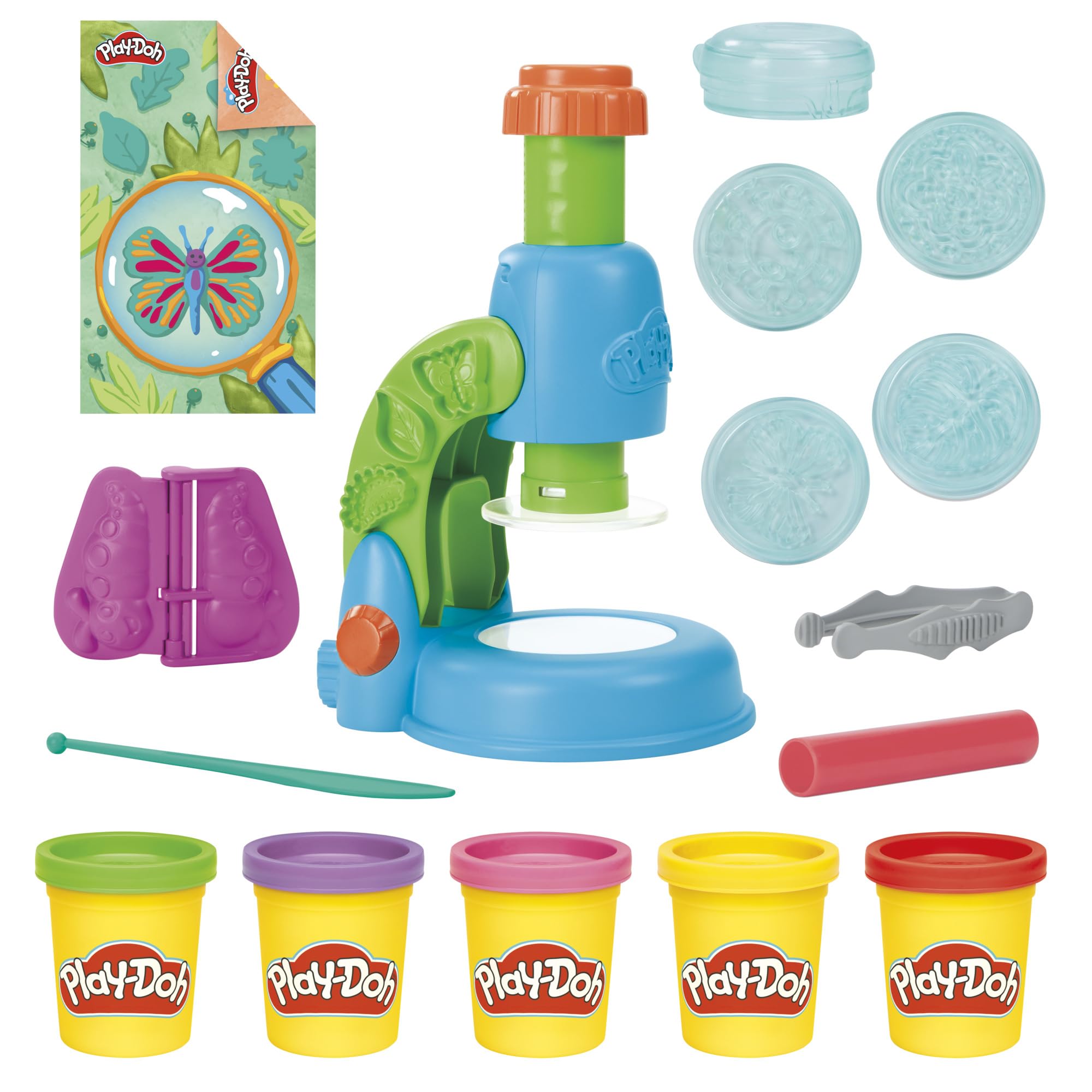Play-Doh Light & Look Microscope Playset with 5 Tubs, Science Toy for Kids 3+ 1