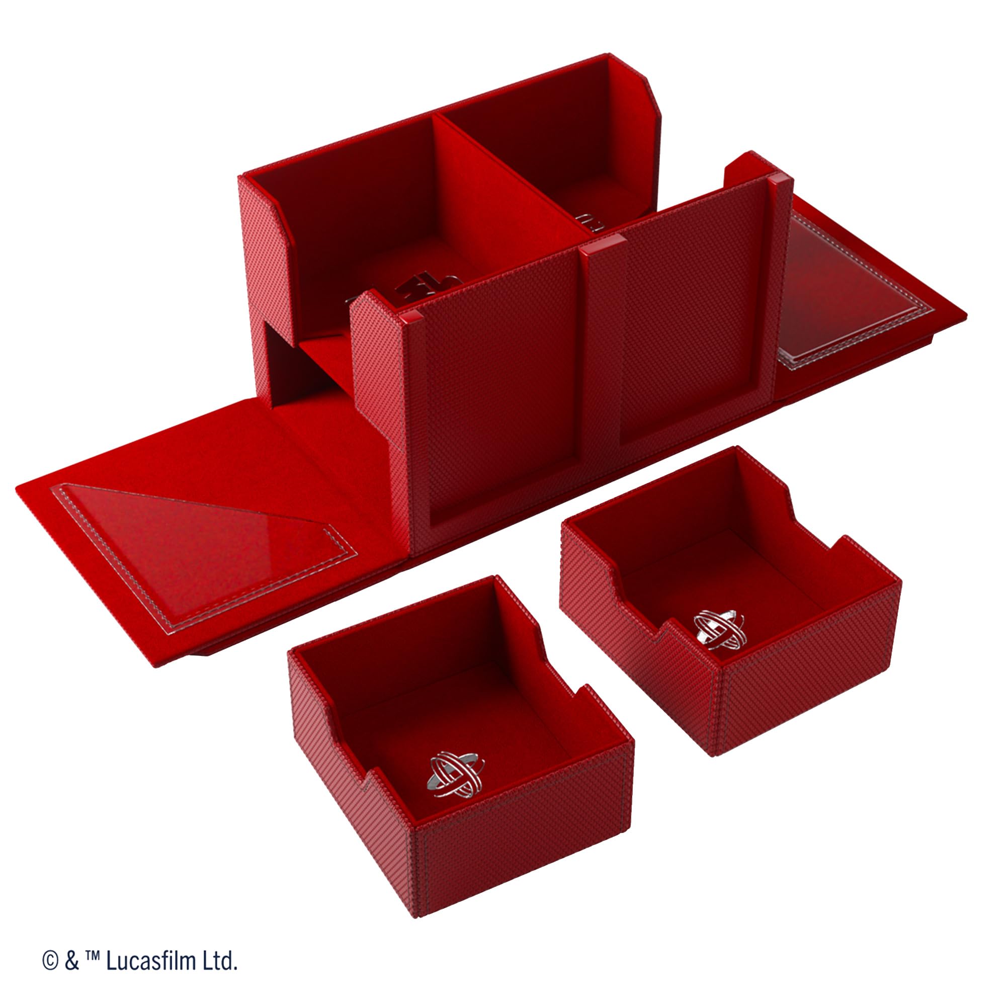 Gamegenic Star Wars Unlimited Double Deck Pod - Red | Holds 2 Double-Sleeved Decks | Includes 2 Detachable Slide Cases 5