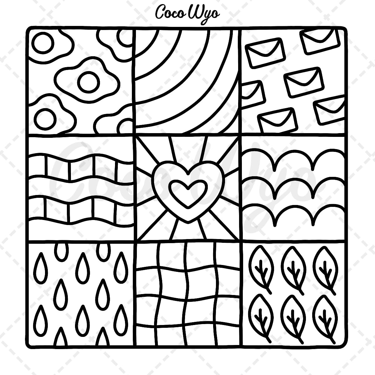 Coco Wyo Comfy Patterns Coloring Book - Bold & Easy Designs for Adults and Kids | Paperback 2