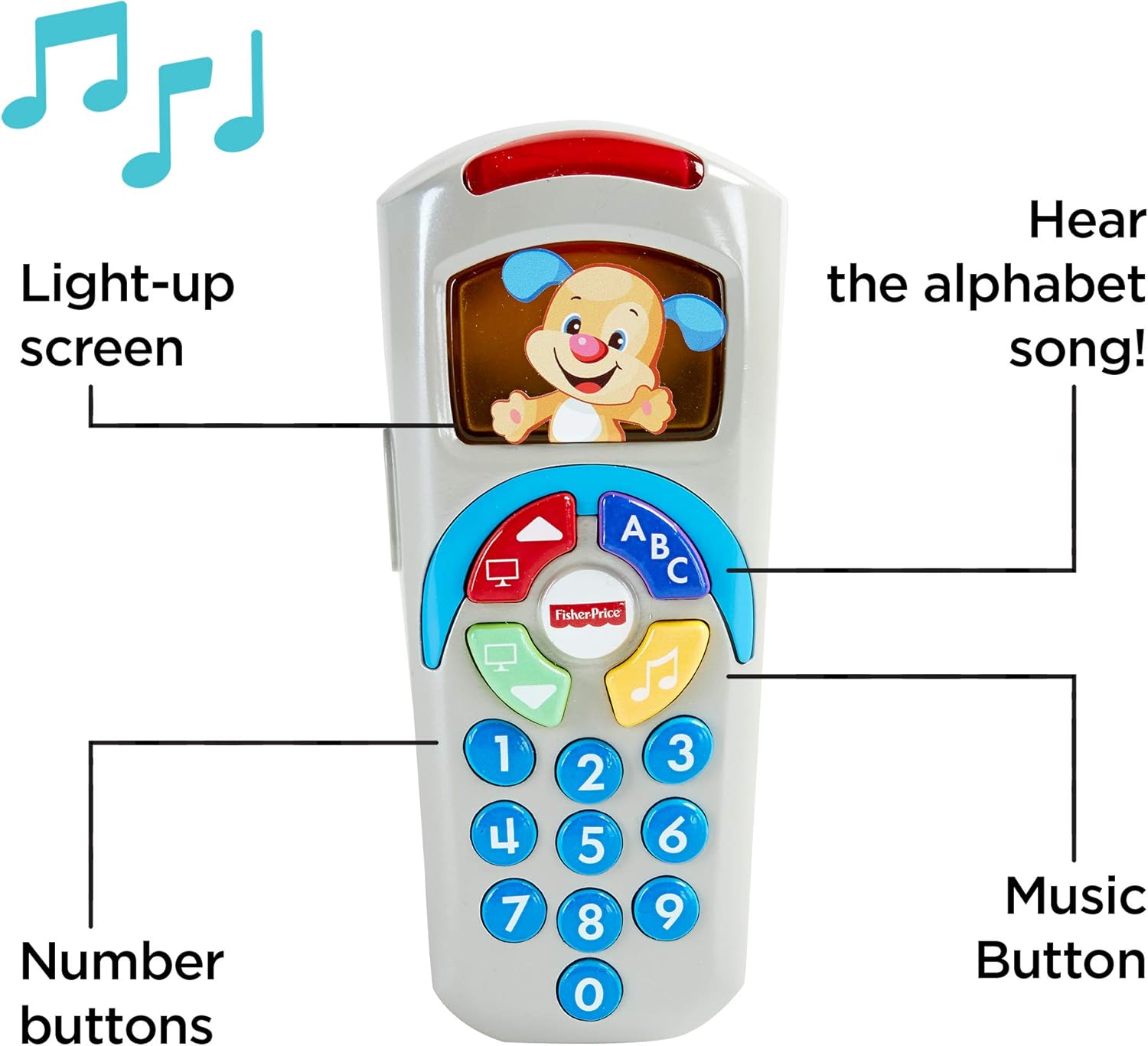 Fisher-Price Laugh & Learn Puppy's Remote - Educational Electronic Toy with Music & Lights, 6m+ 2